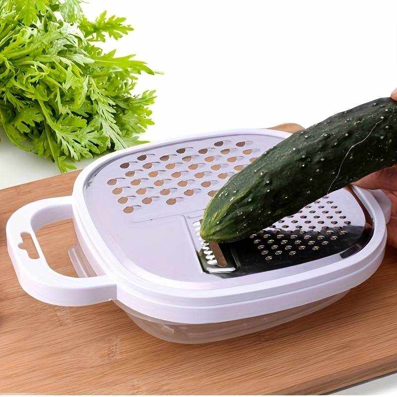 Rallador de cocina con deposito y tapa Acero Inoxidable - imagen 3