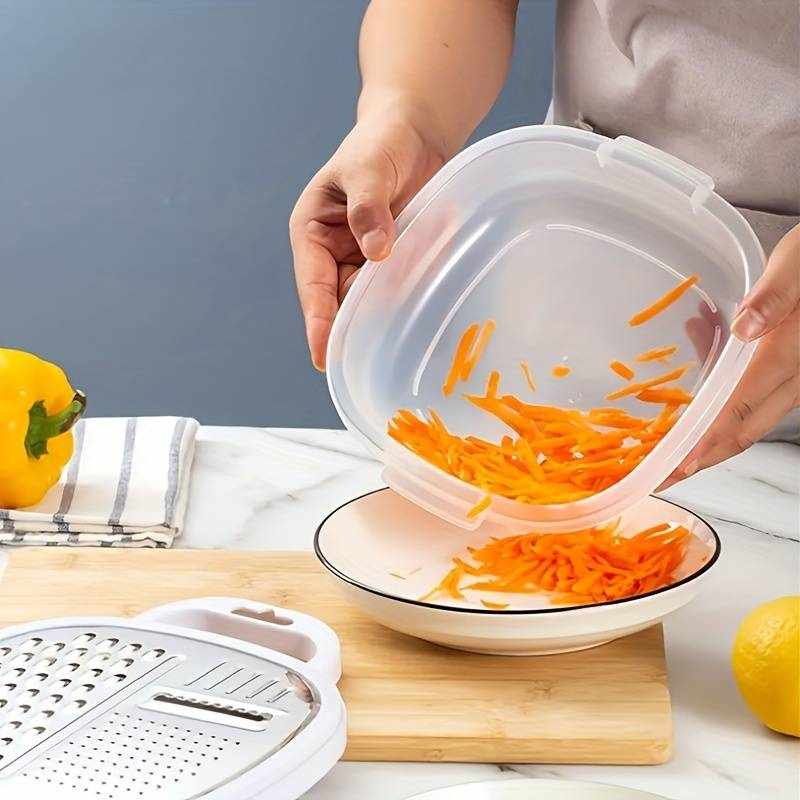 Rallador de cocina con deposito y tapa Acero Inoxidable - imagen 4