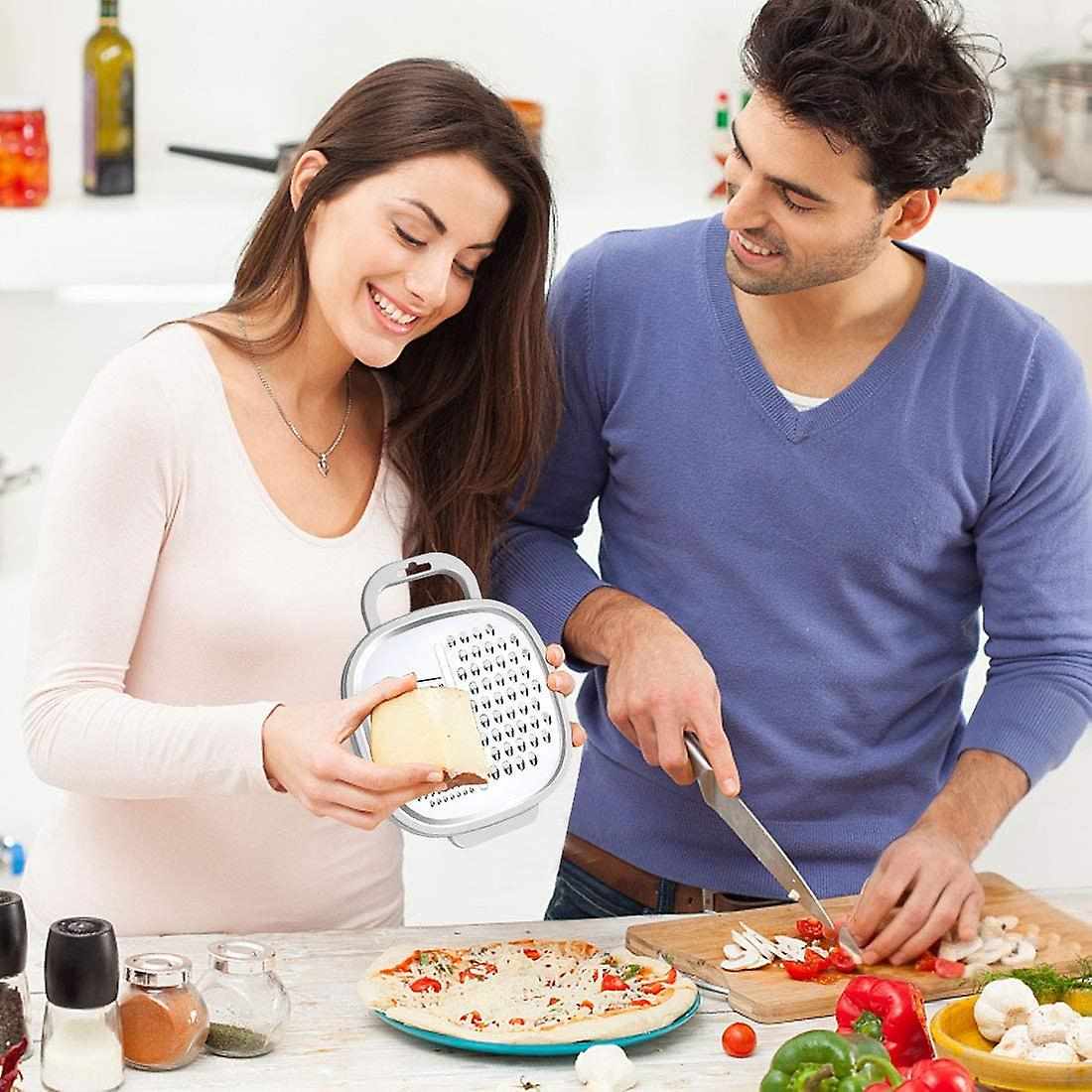 Rallador de cocina con deposito y tapa Acero Inoxidable - imagen 6