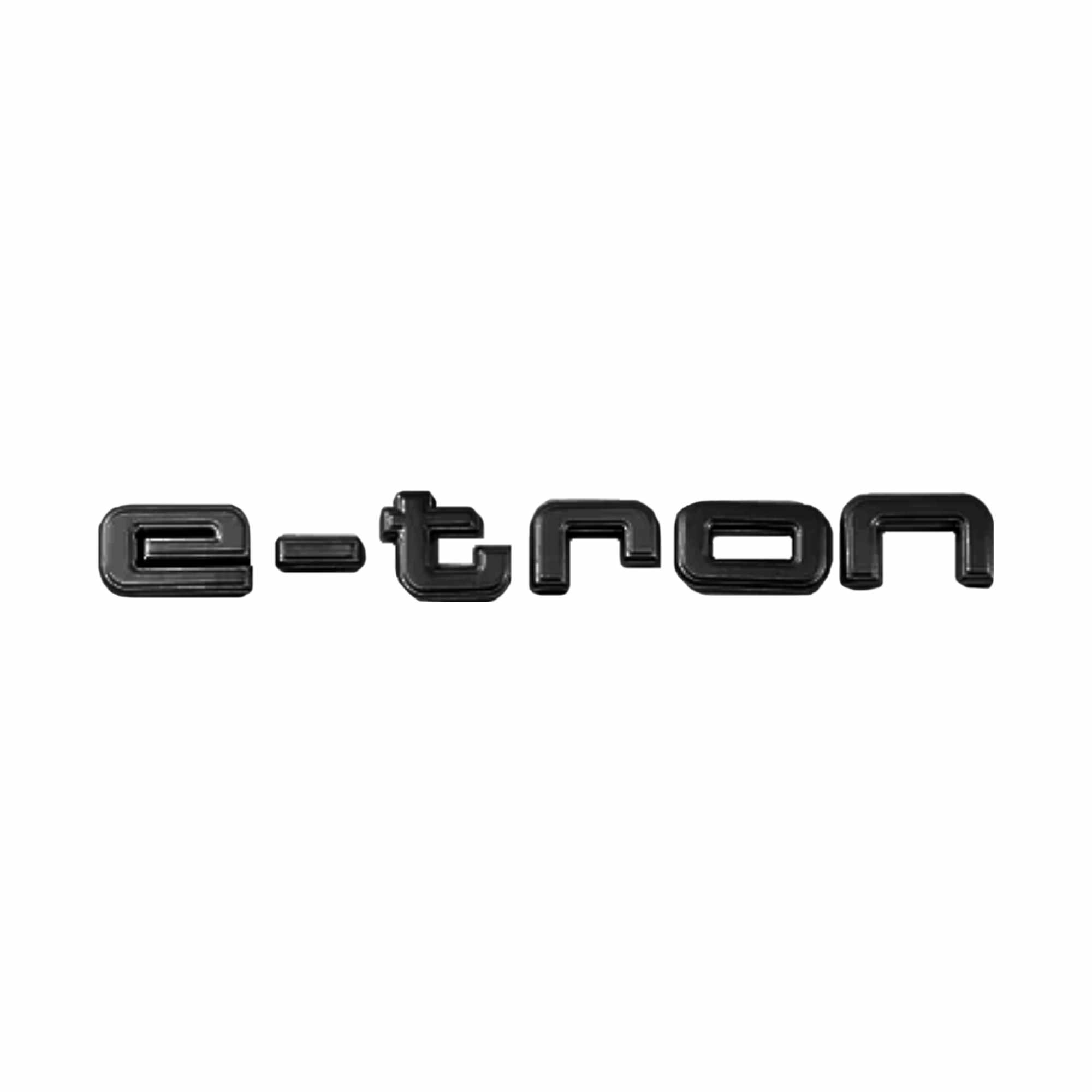 Emblema adhesivo E-Tron compatible con Audi Negro mate