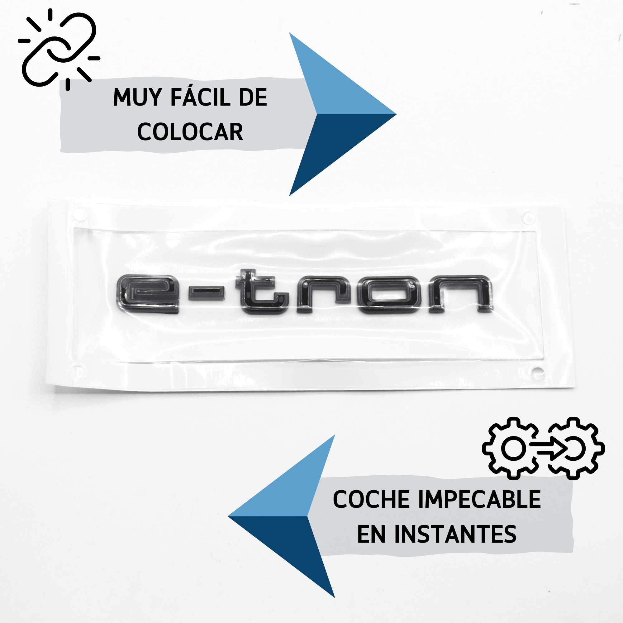 Emblema adhesivo E-Tron compatible con Audi Negro mate - imagen 6