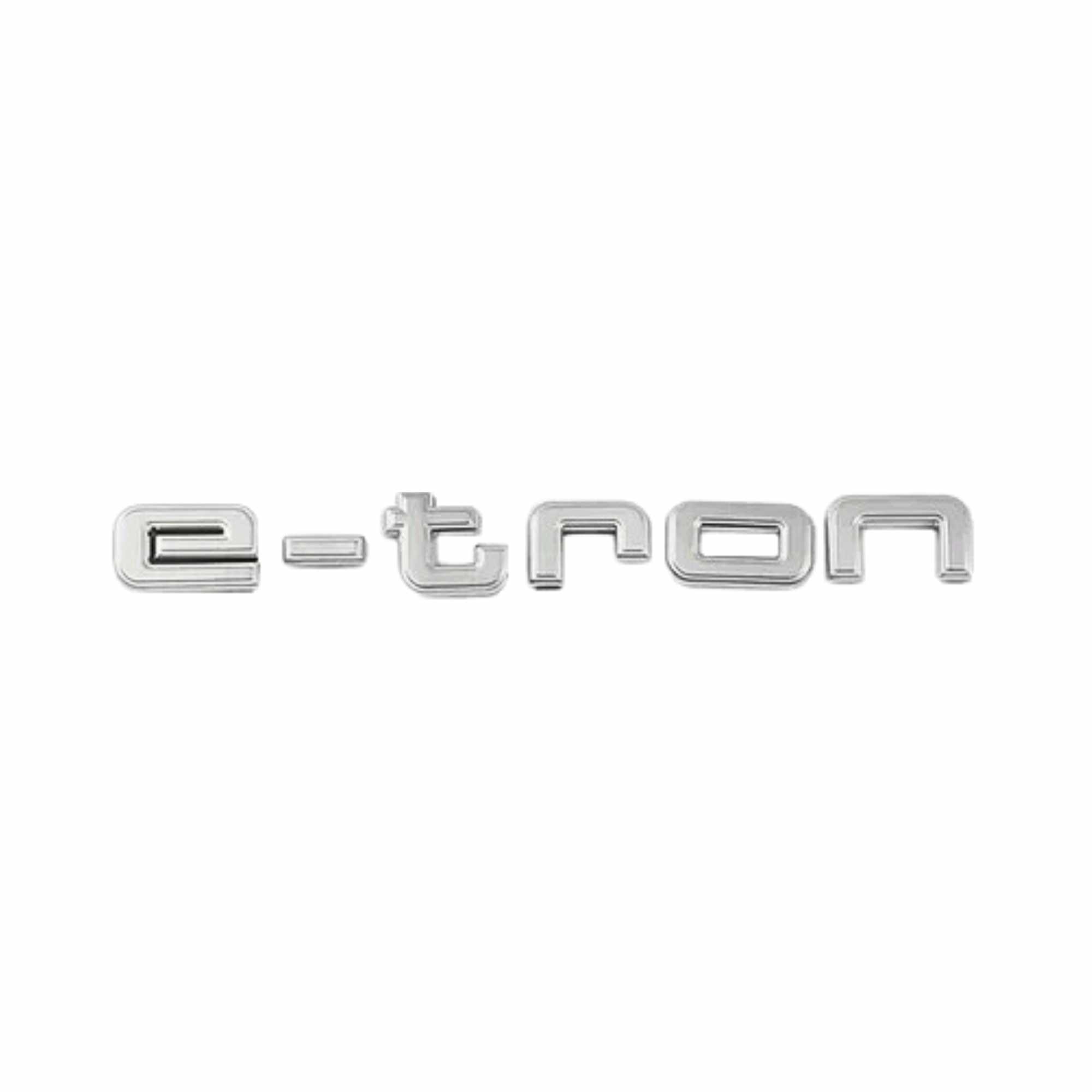 Emblema adhesivo E-Tron compatible con Audi Plateado brillo - imagen 2