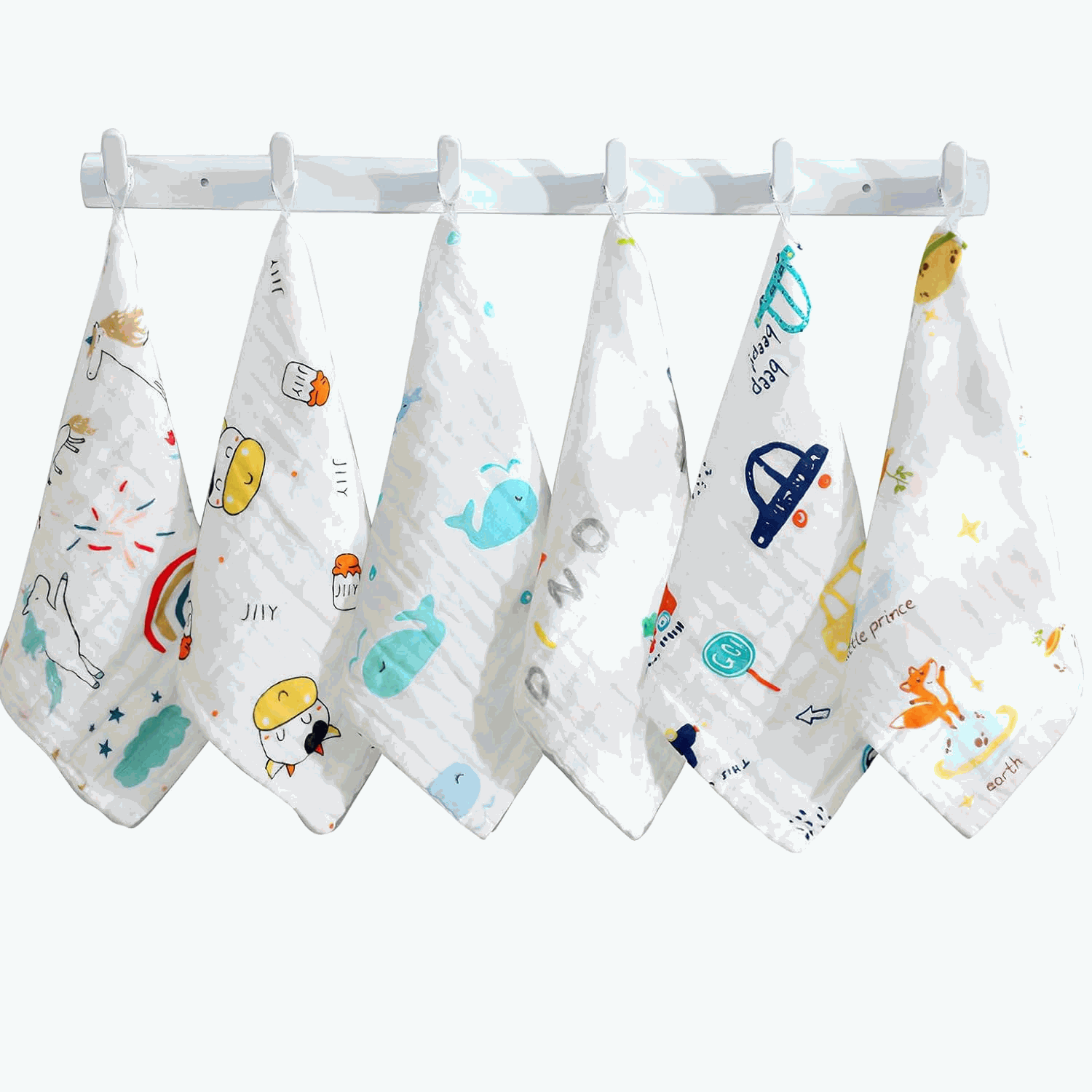Toalla gasa para bebe diseño pollos 25 cm - imagen 5