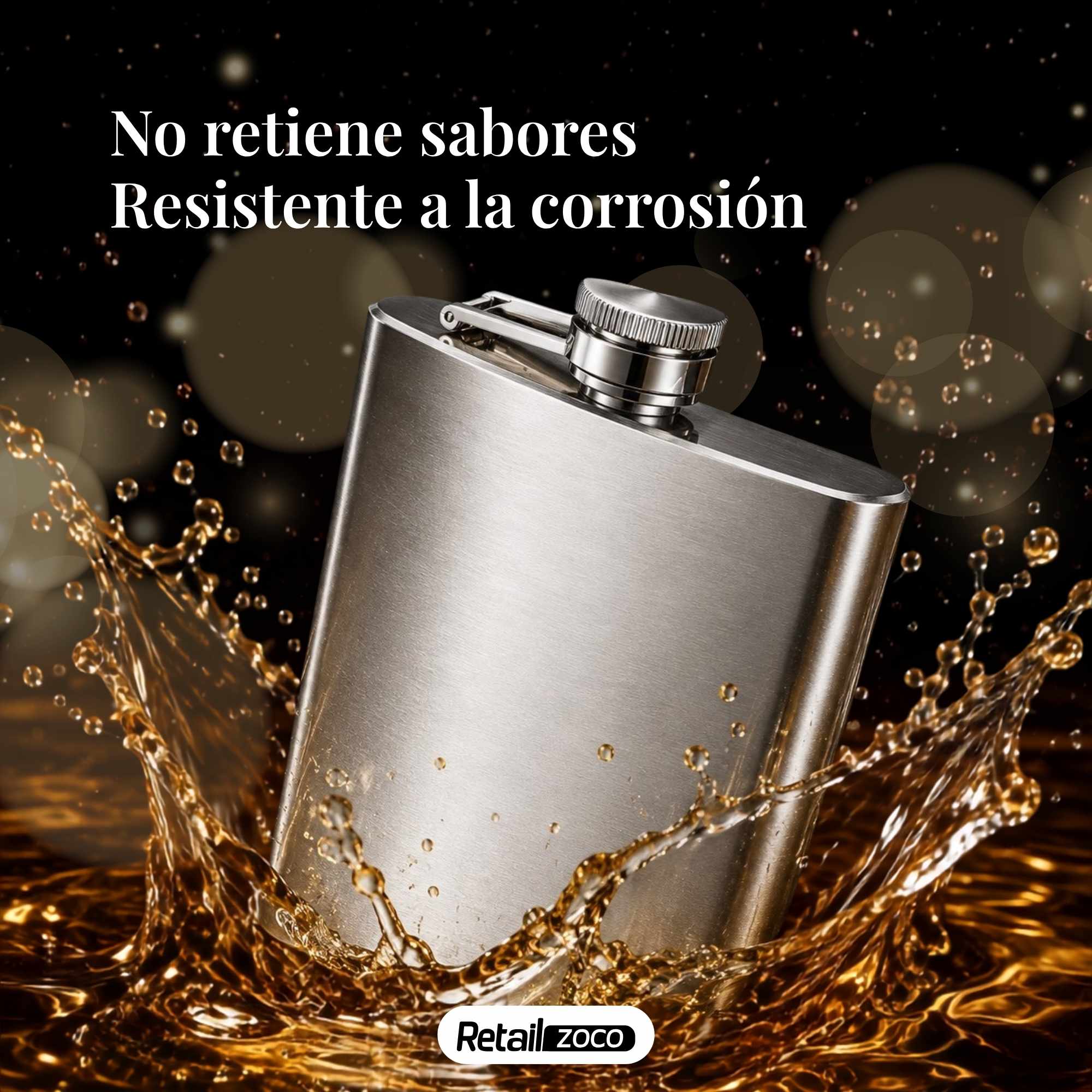 Petaca acero inoxidable 240 ml - imagen 3