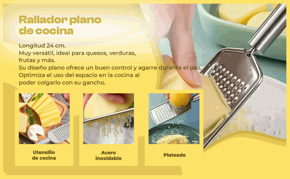 Banner - Rallador manual cocina de acero inoxidable tipo 1