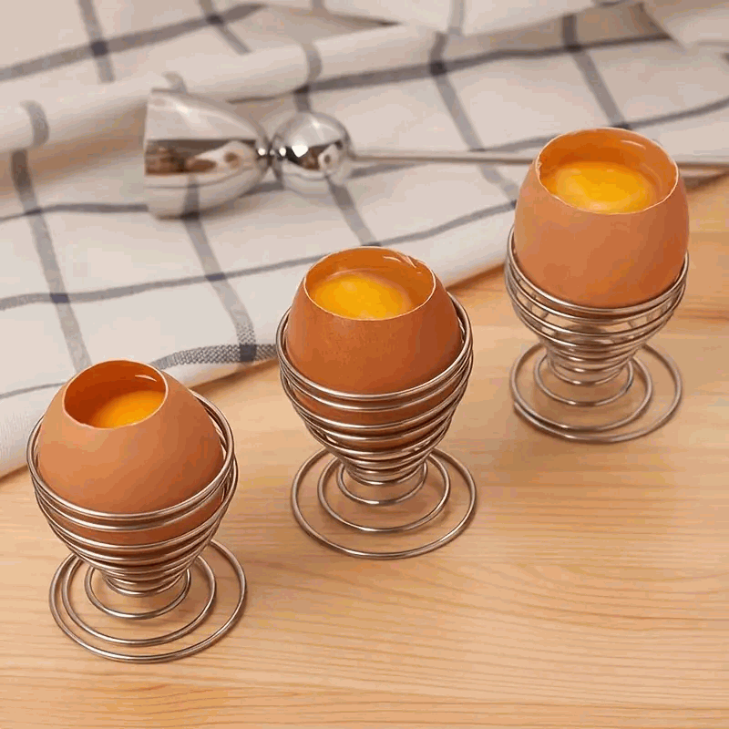 Huevera soporte para huevos cocidos acero inoxidable - imagen 4