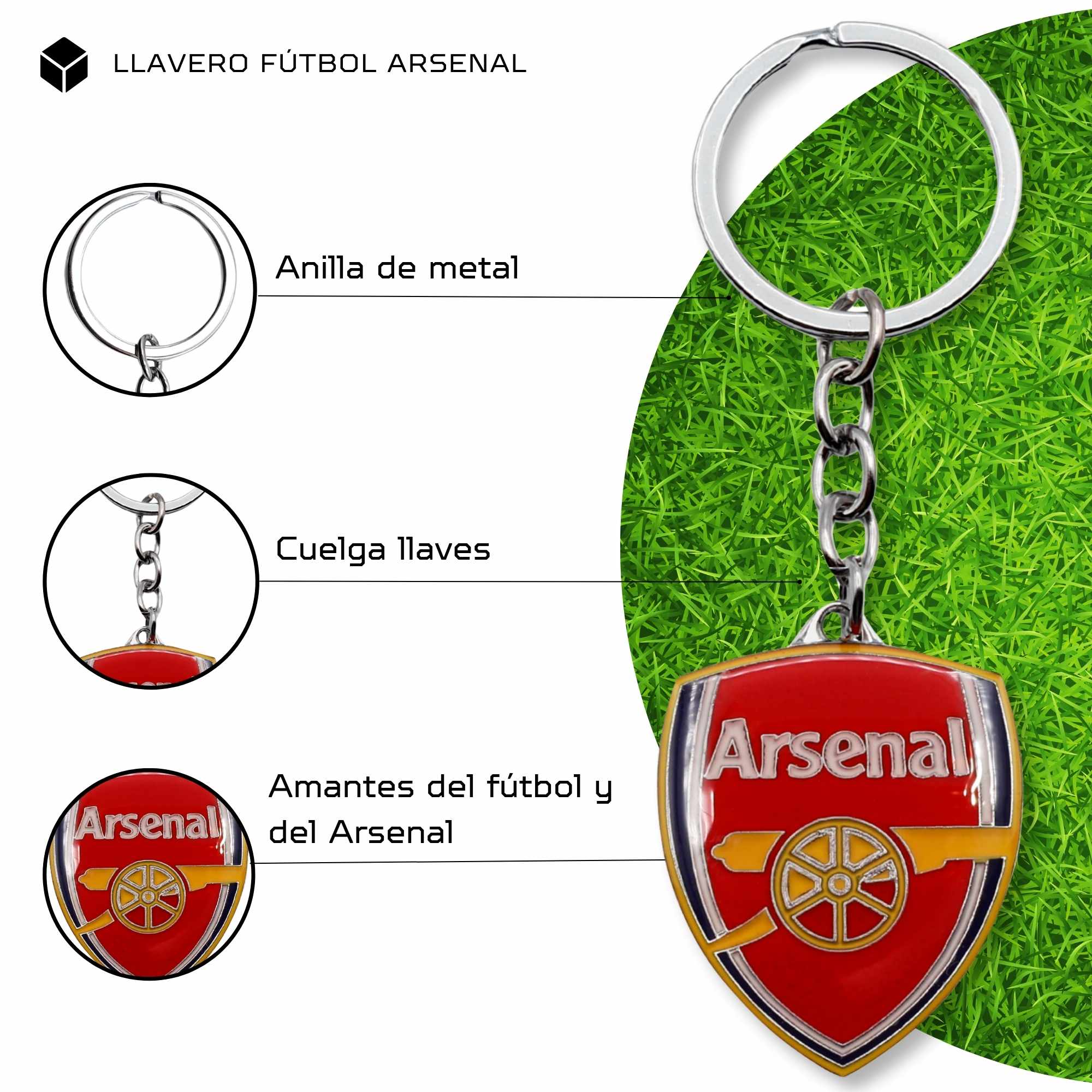Llavero metalico Arsenal Football Club color - imagen 3