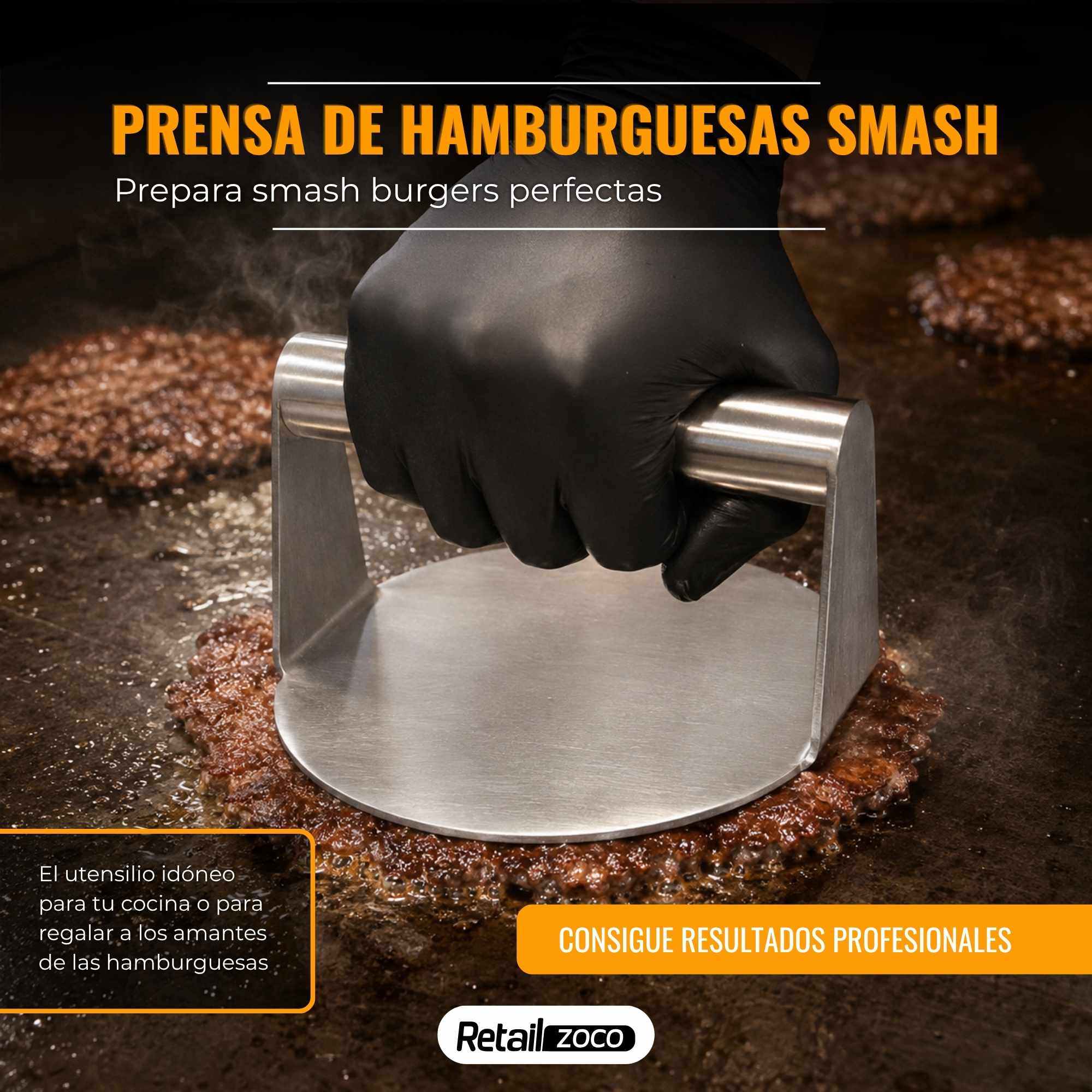 Prensa para Smash Burger Acero inoxidable - imagen 2