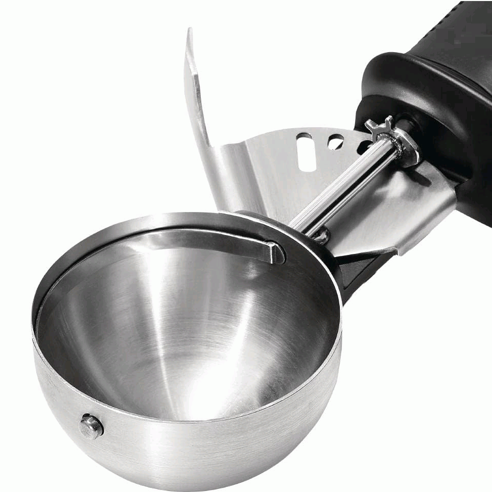Cuchara para helado con gatillo de acero inoxidable 6 cm - imagen 1