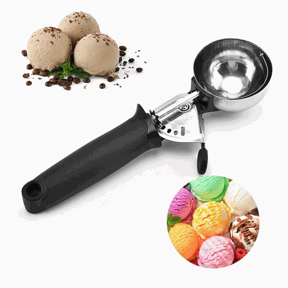 Cuchara para helado con gatillo de acero inoxidable 6 cm - imagen 4