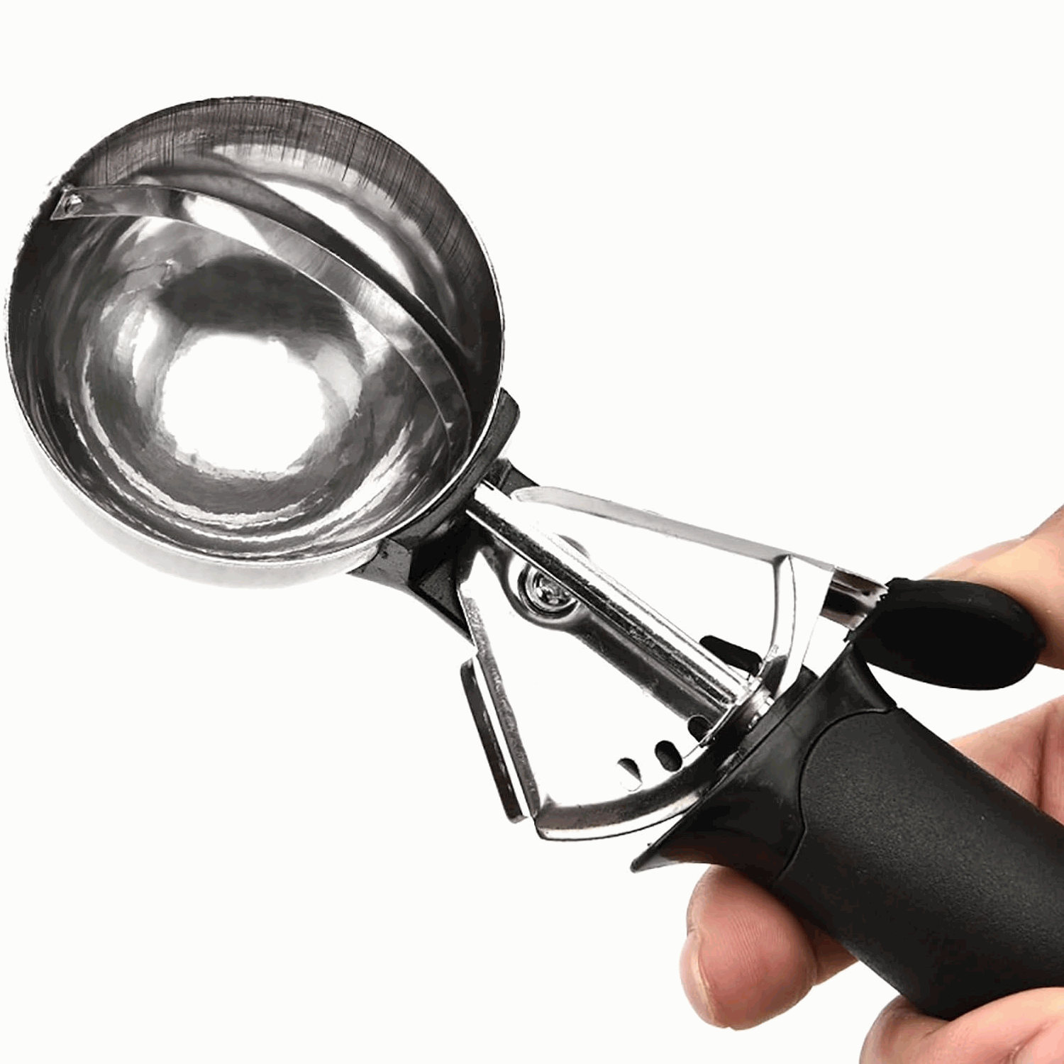 Cuchara para helado con gatillo de acero inoxidable 6 cm - imagen 5