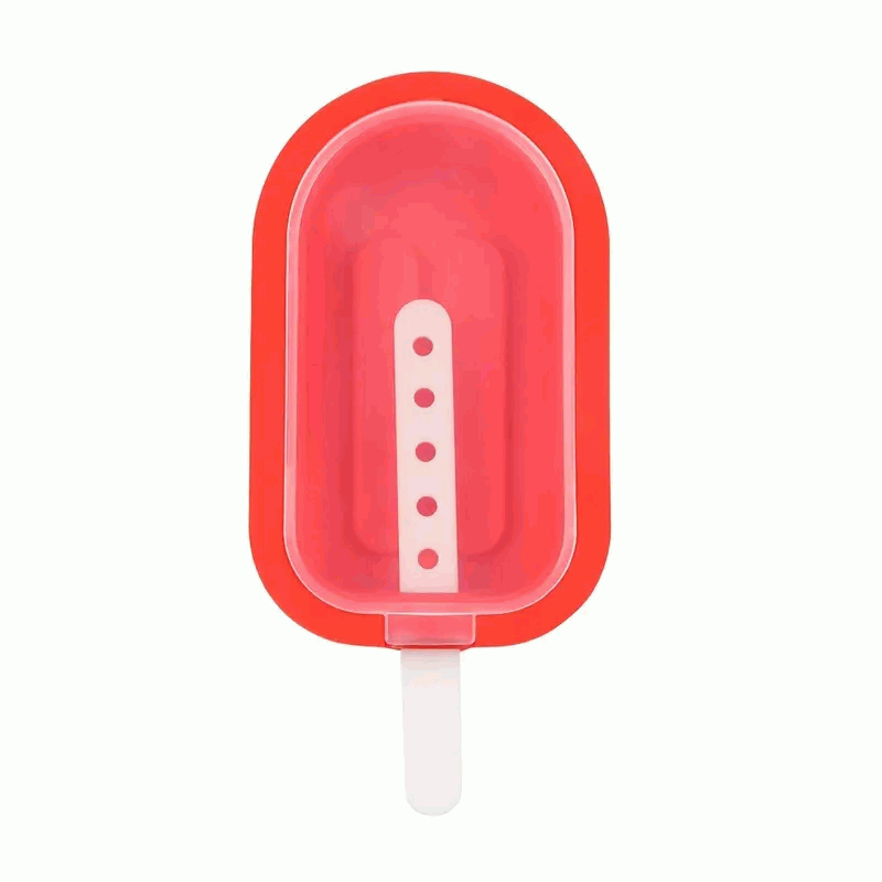 Molde Para Helados Silicona 10.5 cm apilable Rojo