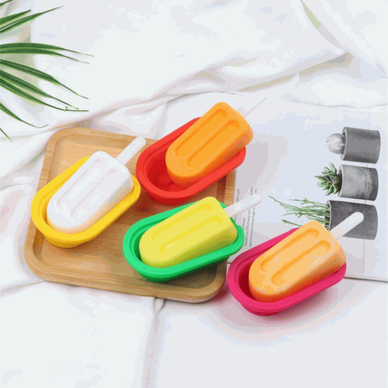 Molde Para Helados Silicona 10.5 cm apilable Amarillo - imagen 3