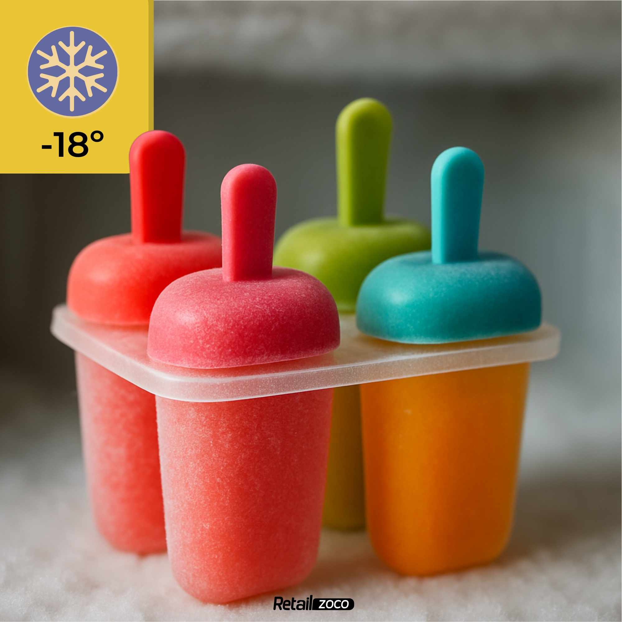 Molde Para 4 Helados Silicona incluye 50 palos - imagen 5
