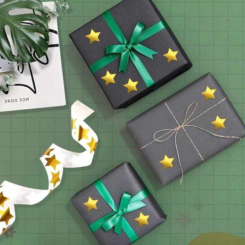 Rollo pegatinas de estrellas doradas 2.5 cm 500 unidades - imagen 2