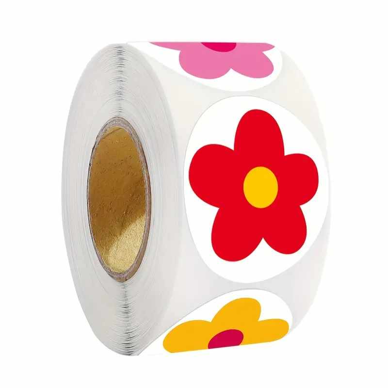 Rollo pegatinas de flores 2.5 cm 500 unidades - imagen 7