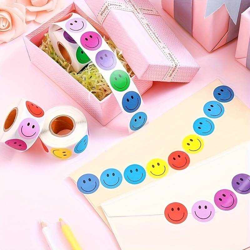 Rollo pegatinas de caras felices 2.5 cm 500 unidades - imagen 6