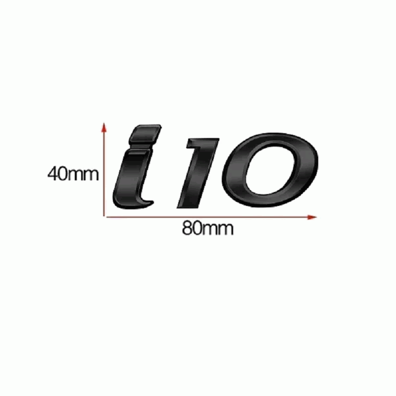 Emblema adhesivo metálico i10 Compatible Con Hyundai Plateado brillo - imagen 3