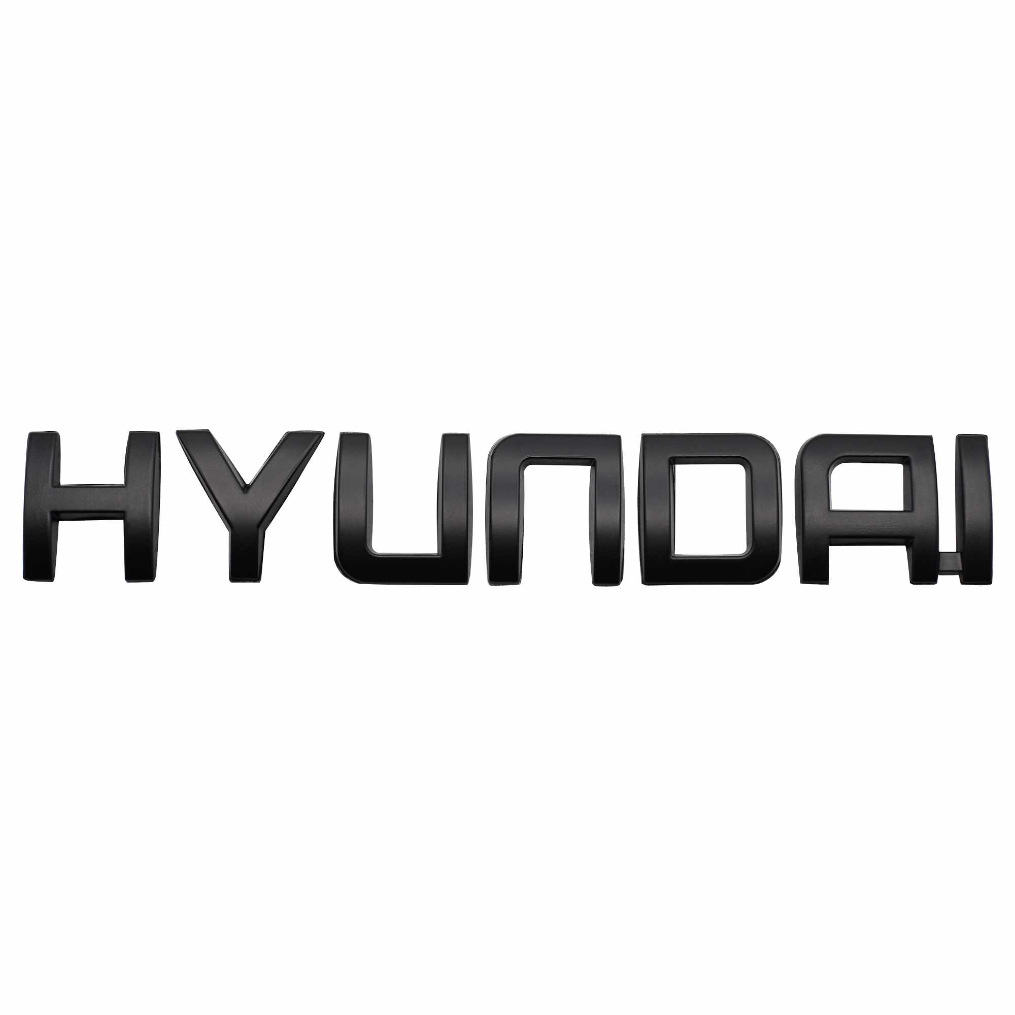 Emblema adhesivo de letras compatible con Hyundai negro mate 160 x 25 mm