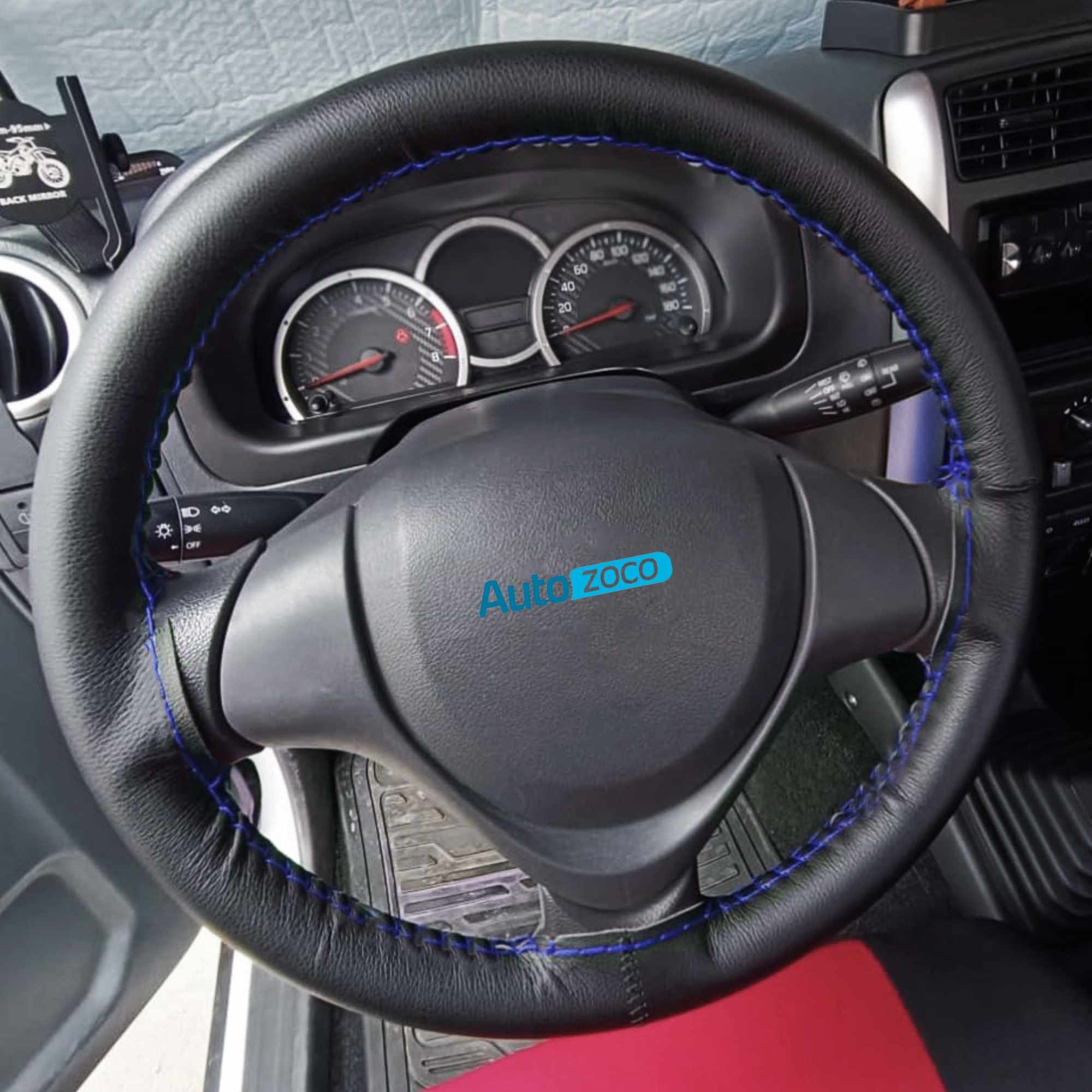 Funda para volante lisa con Agujas e hilo azul - imagen 5