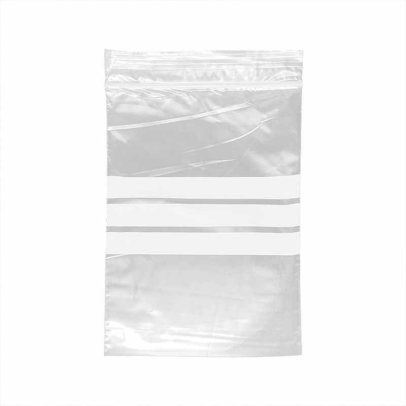 Bolsas Plastico Transparente Con Cierre Zip bandas blancas 150 x 220 cm 16 uds