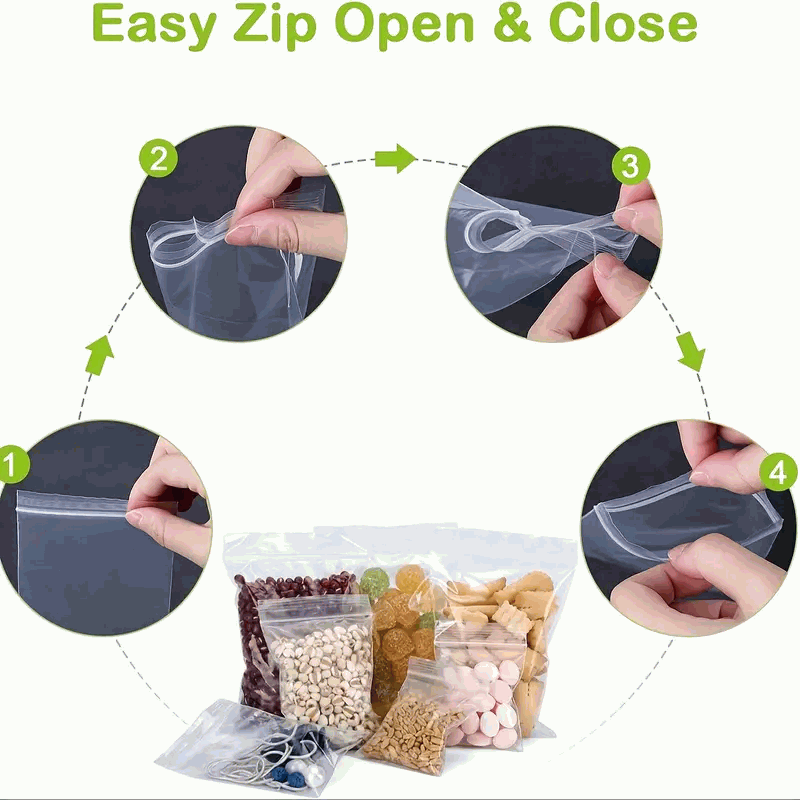 Bolsas Plastico Transparente Con Cierre Zip bandas blancas 150 x 220 cm 16 uds - imagen 3