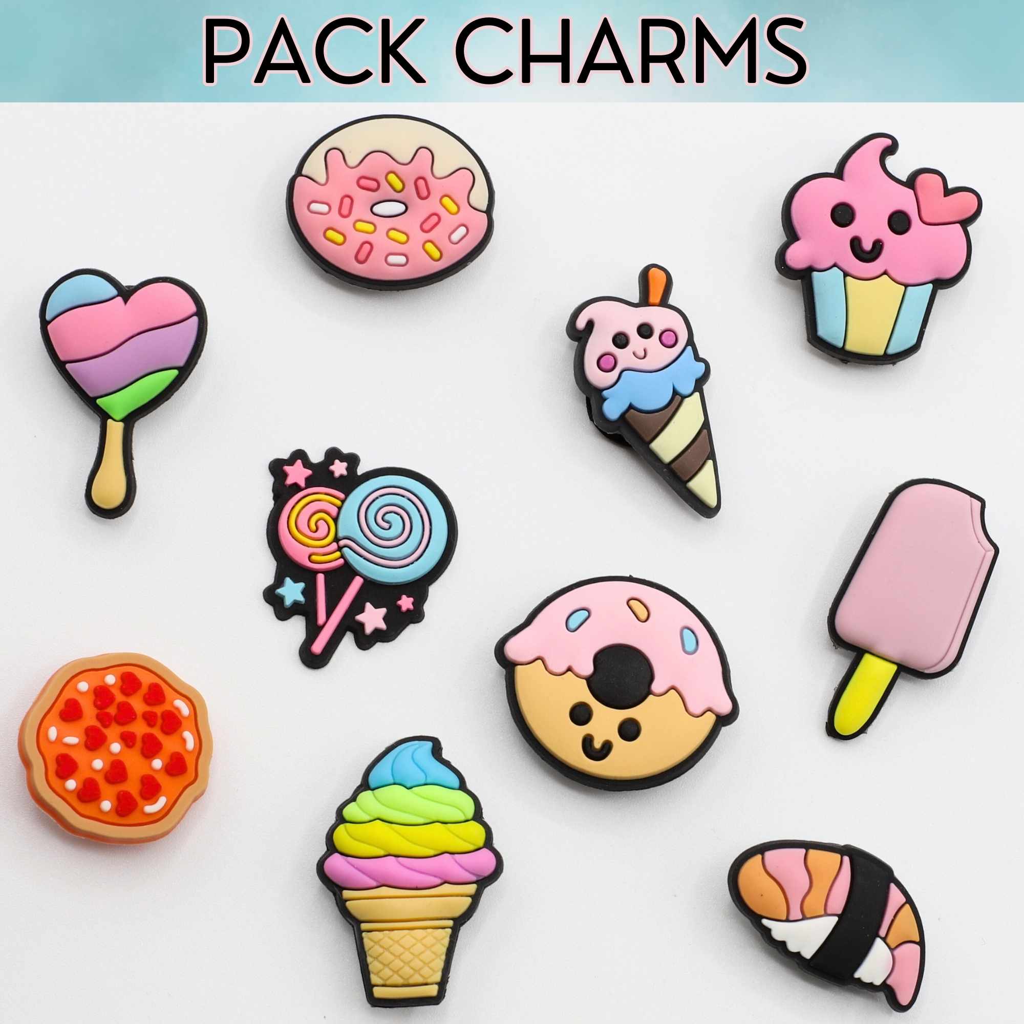 Pines Charms para crocs diseño dulces pack 10 uds - imagen 3