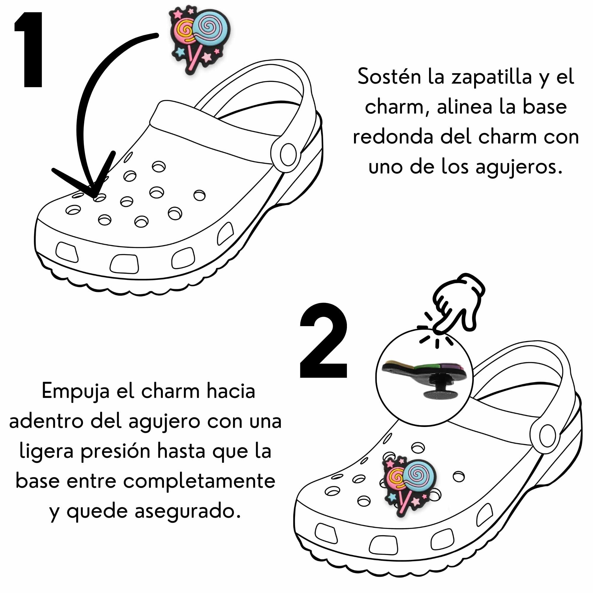 Pines Charms para crocs diseño dulces pack 10 uds - imagen 6