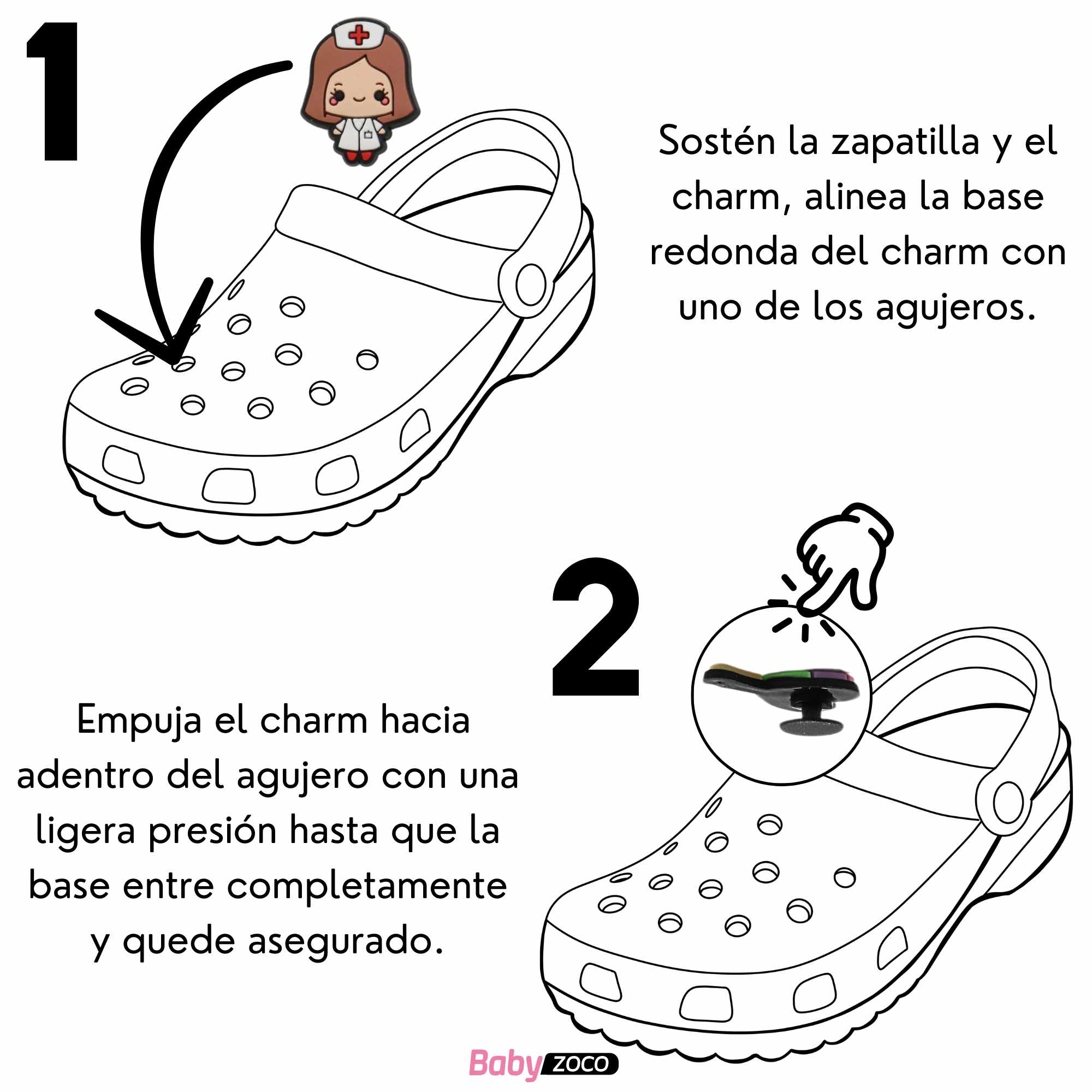 Pines Charms para crocs diseño enfermero enfermera 22 unidades - imagen 4