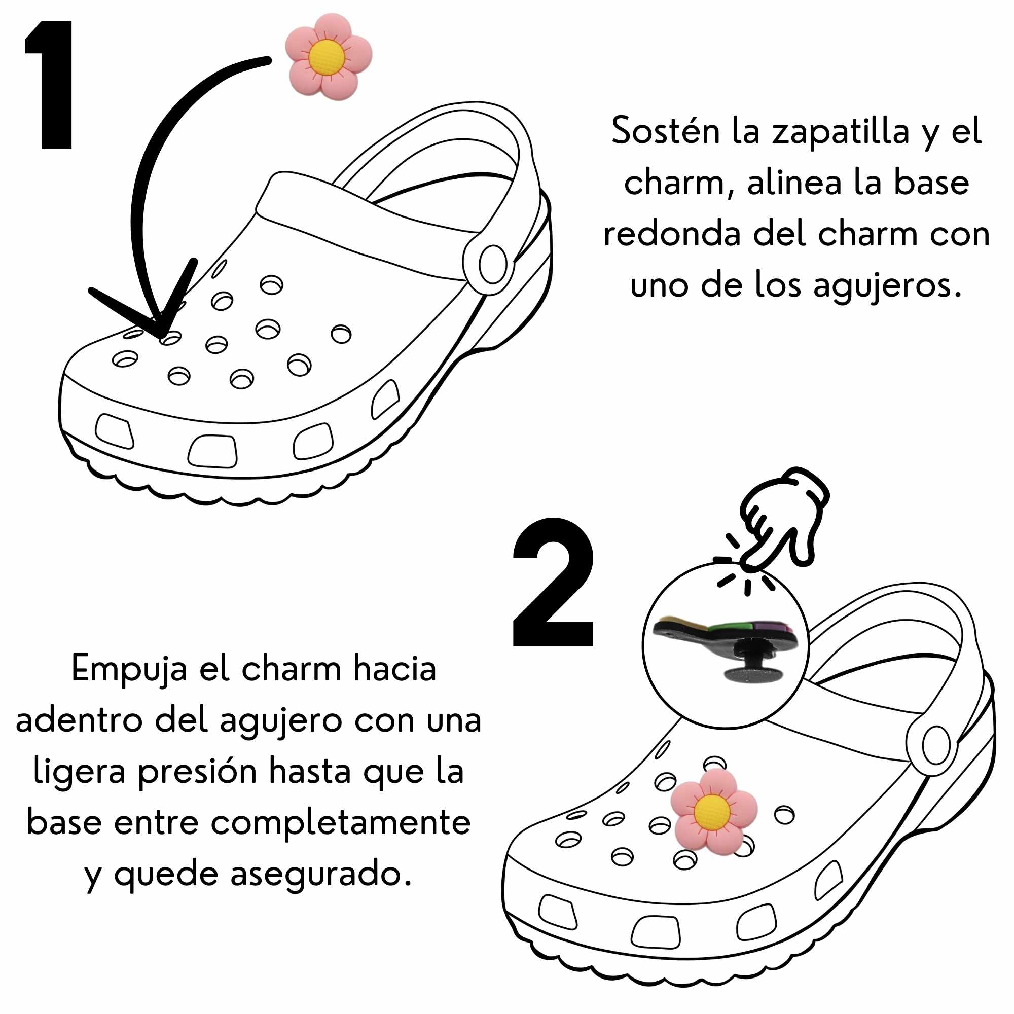 Pines Charms para crocs diseño flores 14 unidades - imagen 4