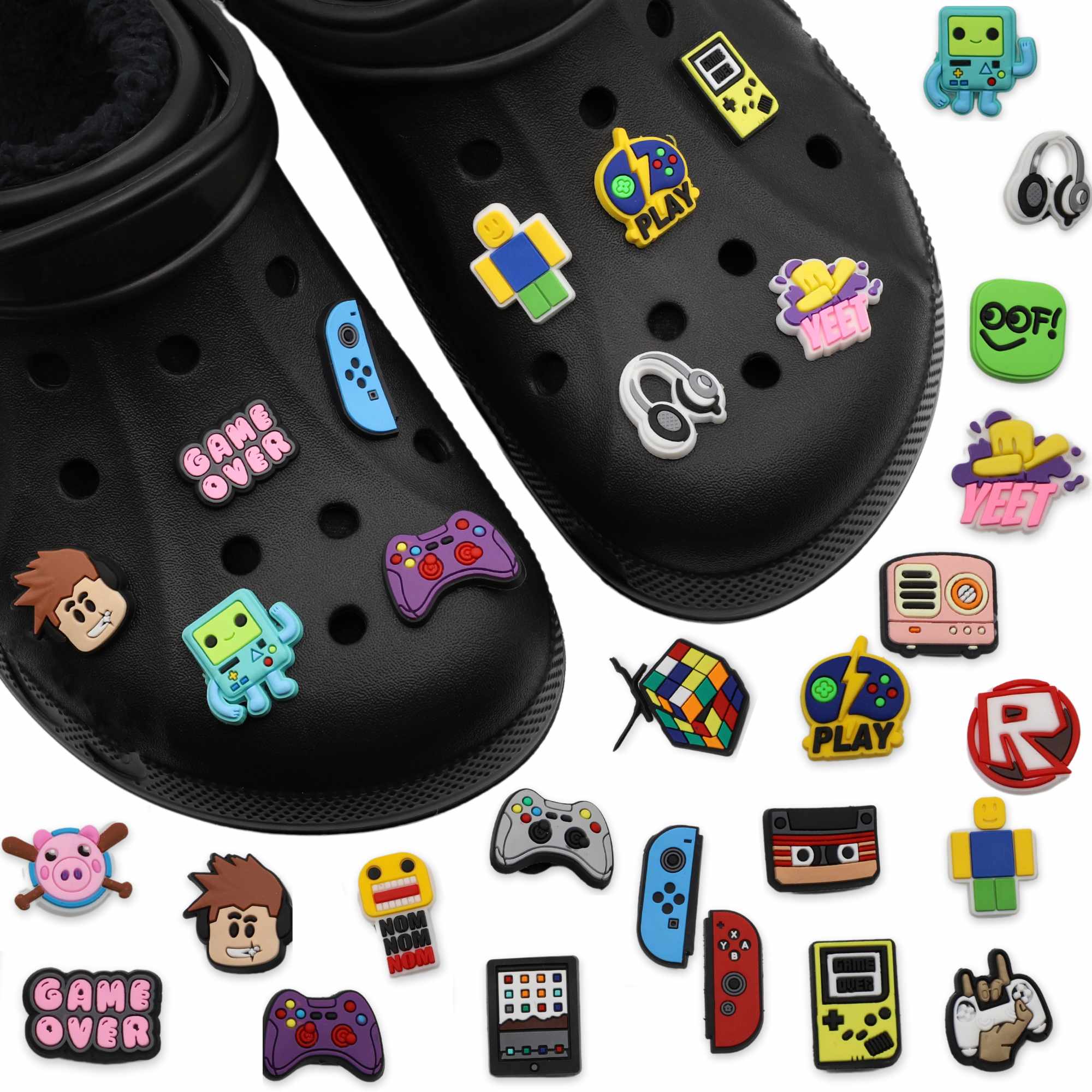 Pines Charms para crocs diseño arcade pack 21 uds