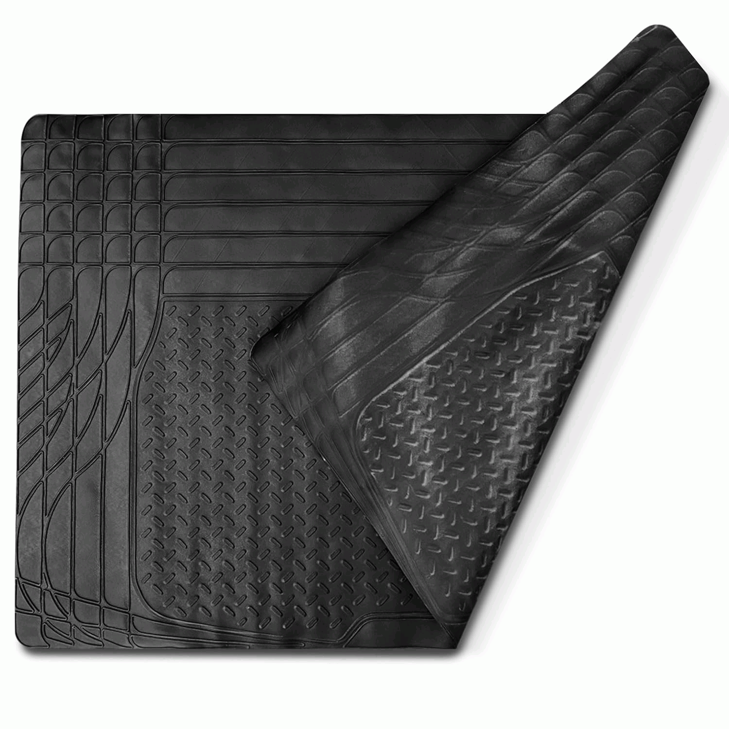 Alfombrilla maletero coche de Goma Universales negro 120 x 80 cm rectangular - imagen 1
