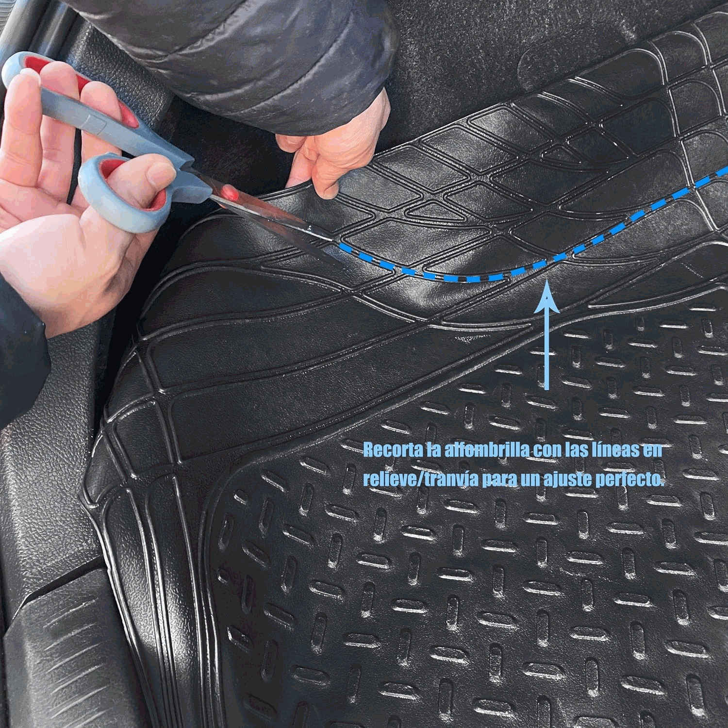 Alfombrilla maletero coche de Goma Universales negro 120 x 80 cm rectangular - imagen 5
