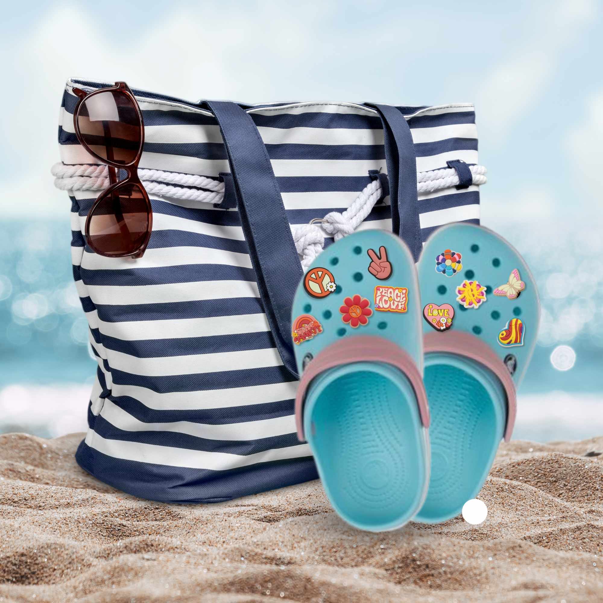Pines Charms para crocs diseño hippie 26 unidades - imagen 3