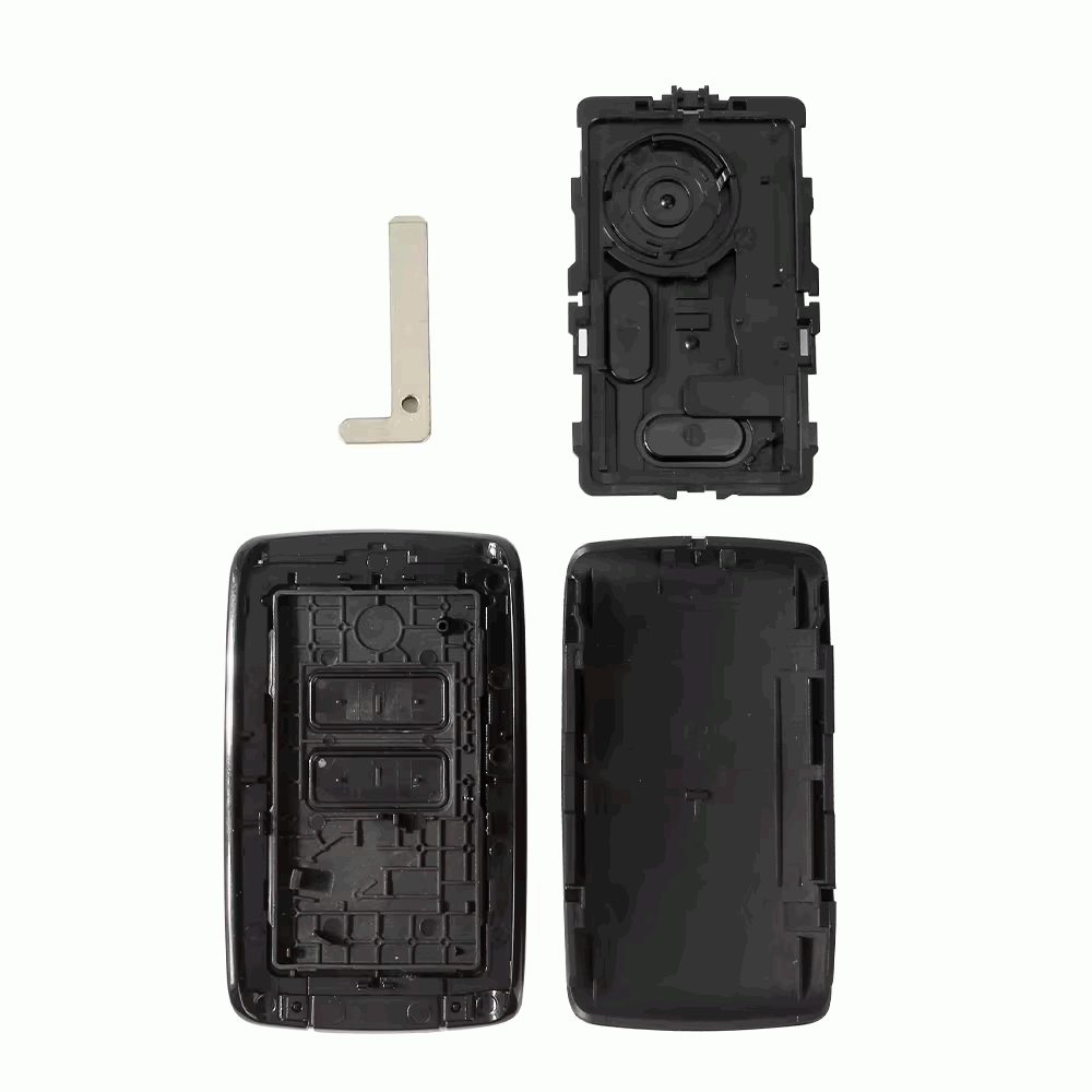 Carcasa mando llave coche 4 botones compatible con Renault negro - imagen 2