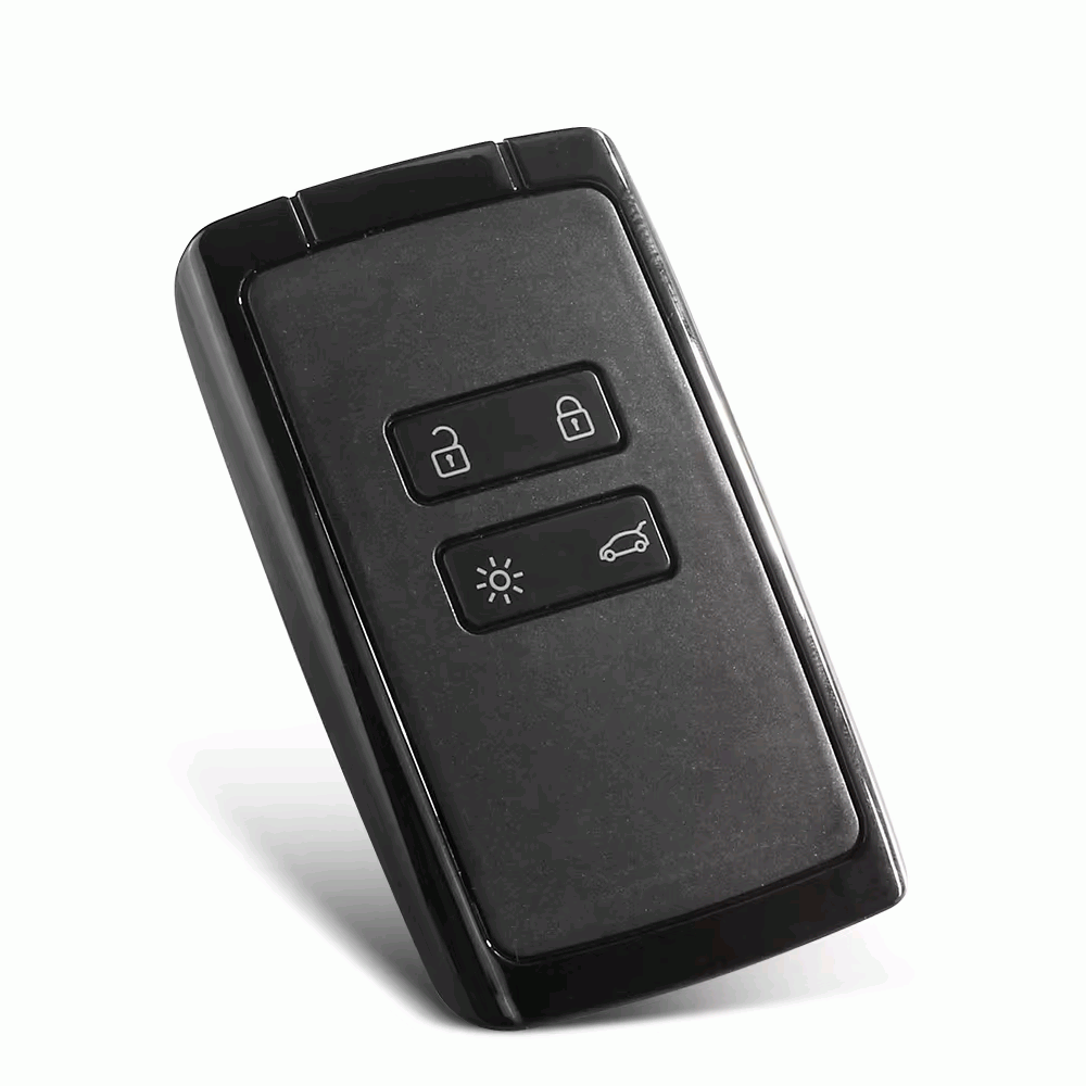 Carcasa mando llave coche 4 botones compatible con Renault negro - imagen 4