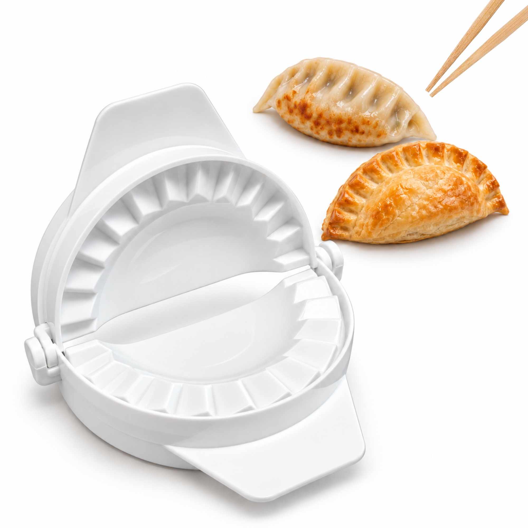 Molde empanadillas gyozas plástico blanco