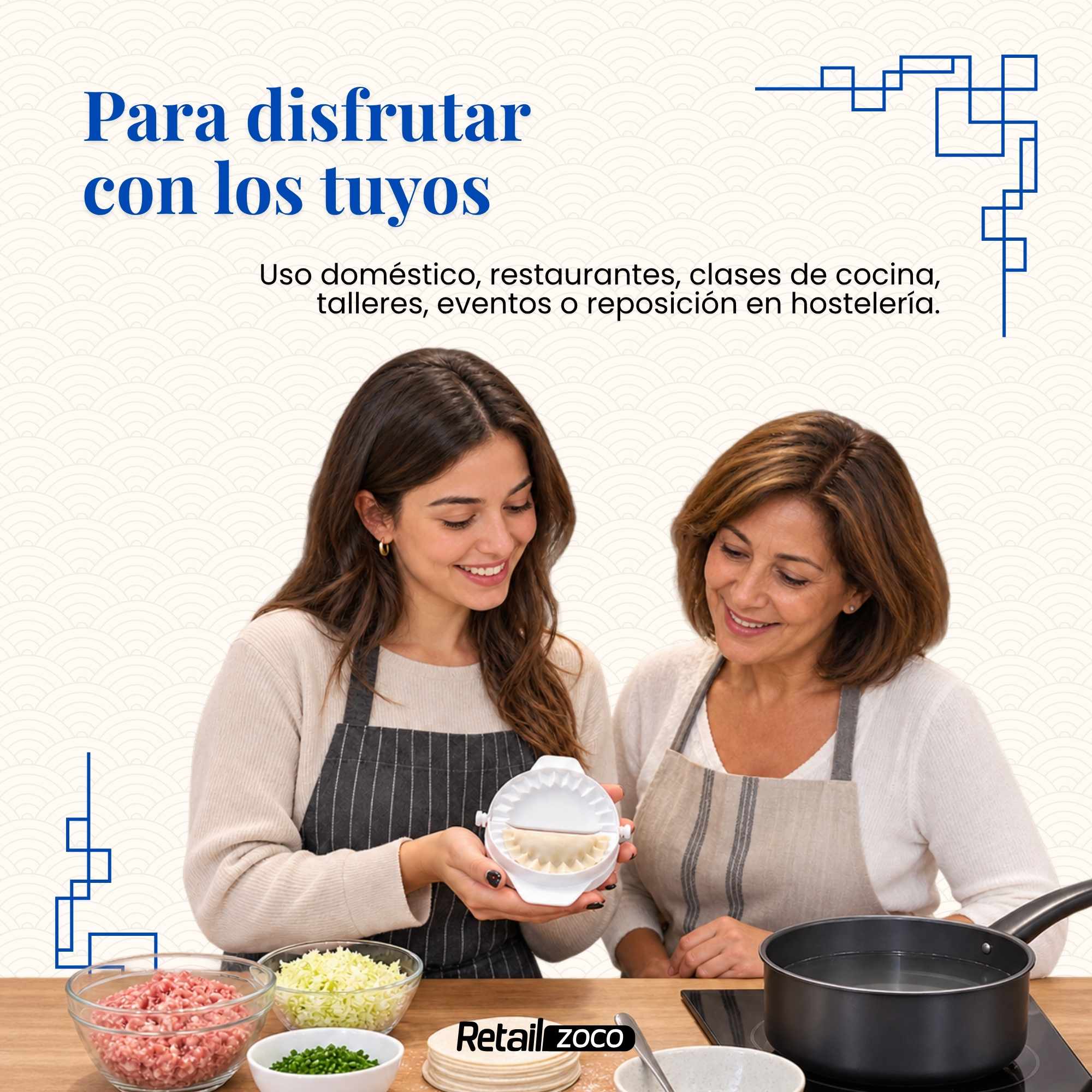 Molde empanadillas gyozas plástico blanco - imagen 6