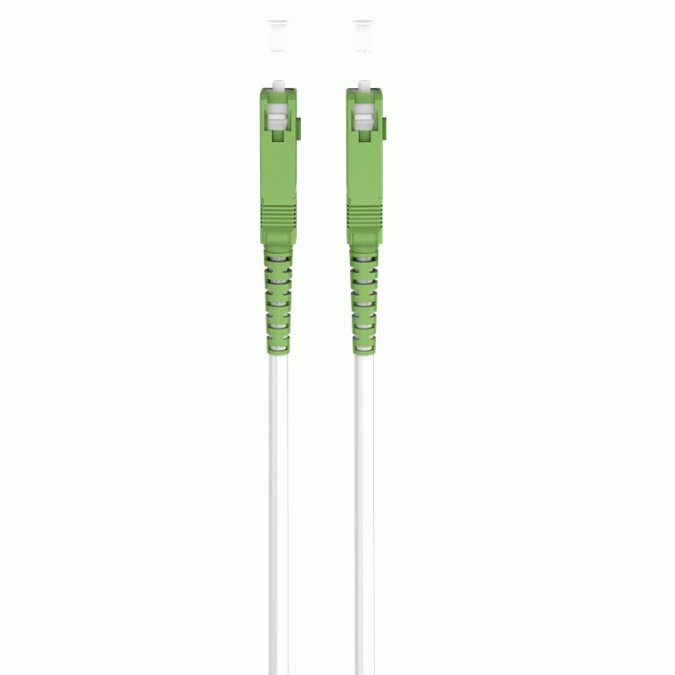 Cable fibra optica SC-APC monomodo simplex 9-125 3 Metros Blanco - imagen 2