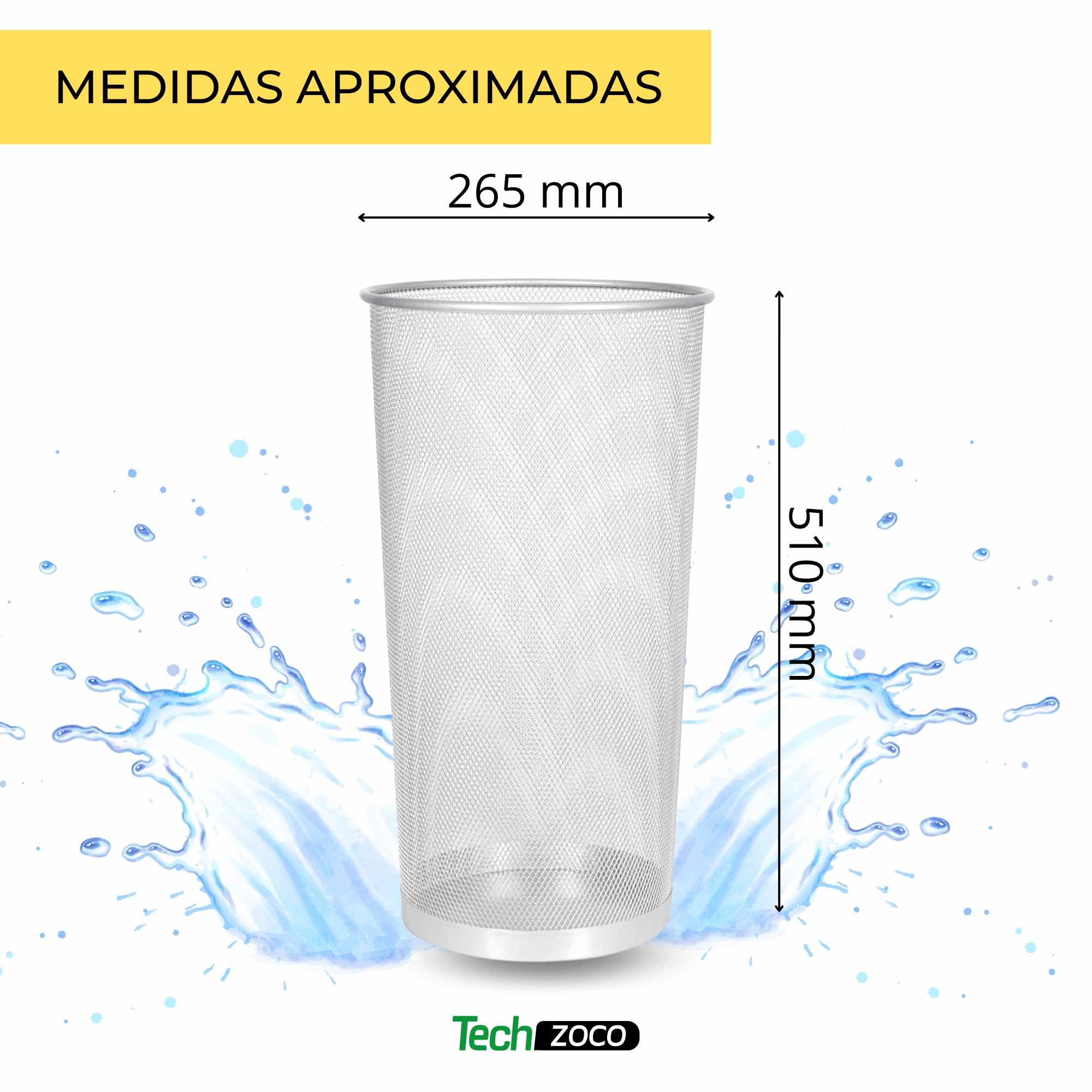 Paragüeros de Malla Metálica 50 cm Plateado - imagen 3
