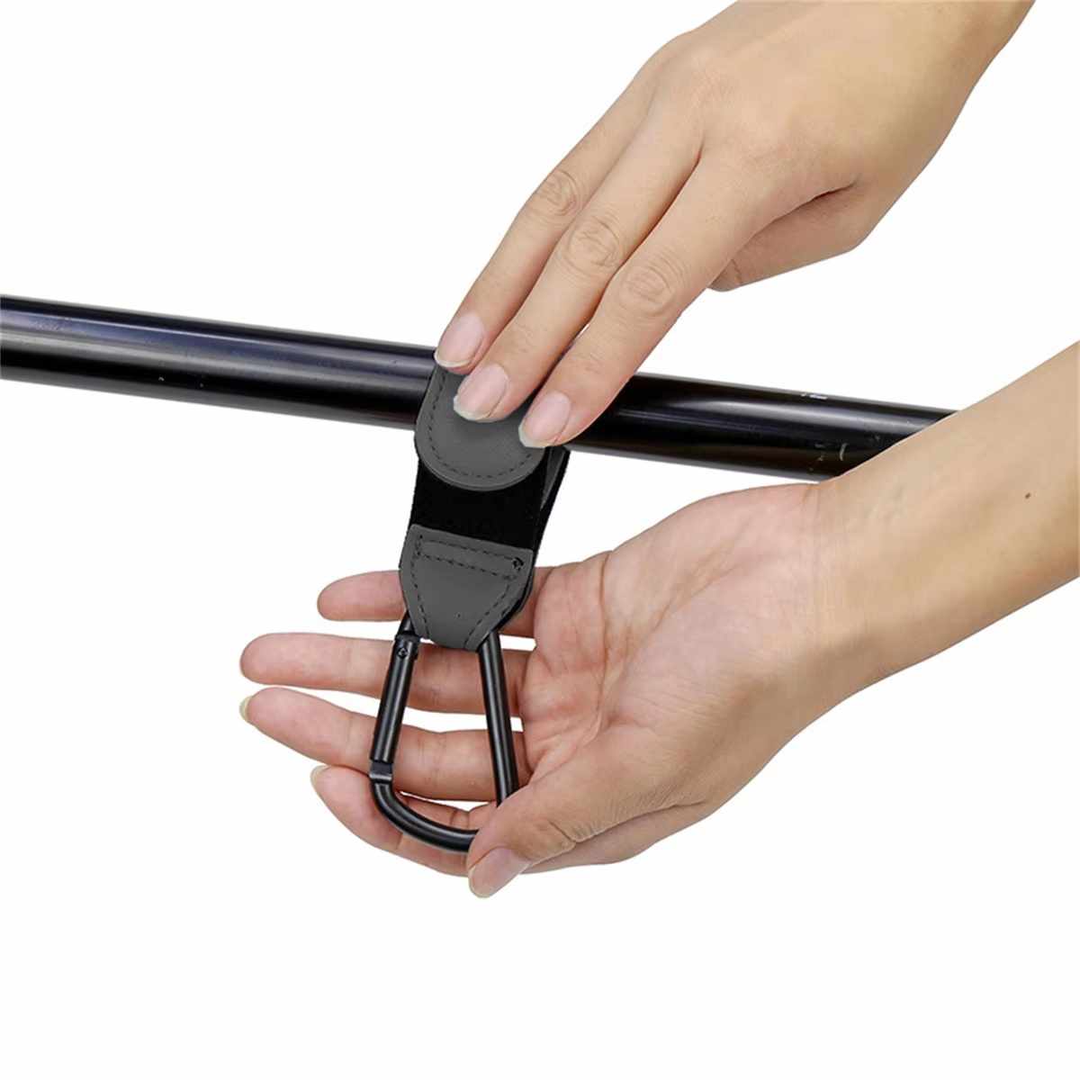 Ganchos Carrito de Bebé cuero sintético Multiusos Negro - imagen 3