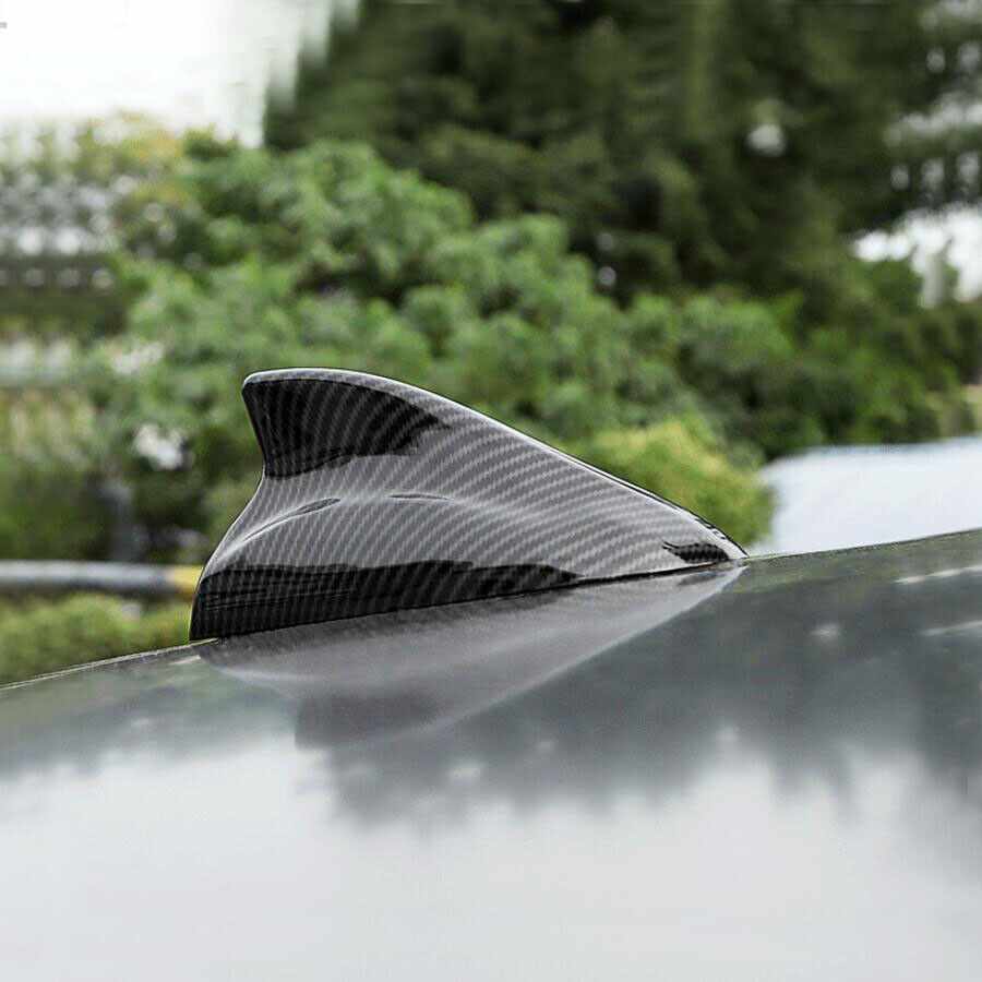 Antena coche estilo aleta tiburon universal fibra de carbono - imagen 3