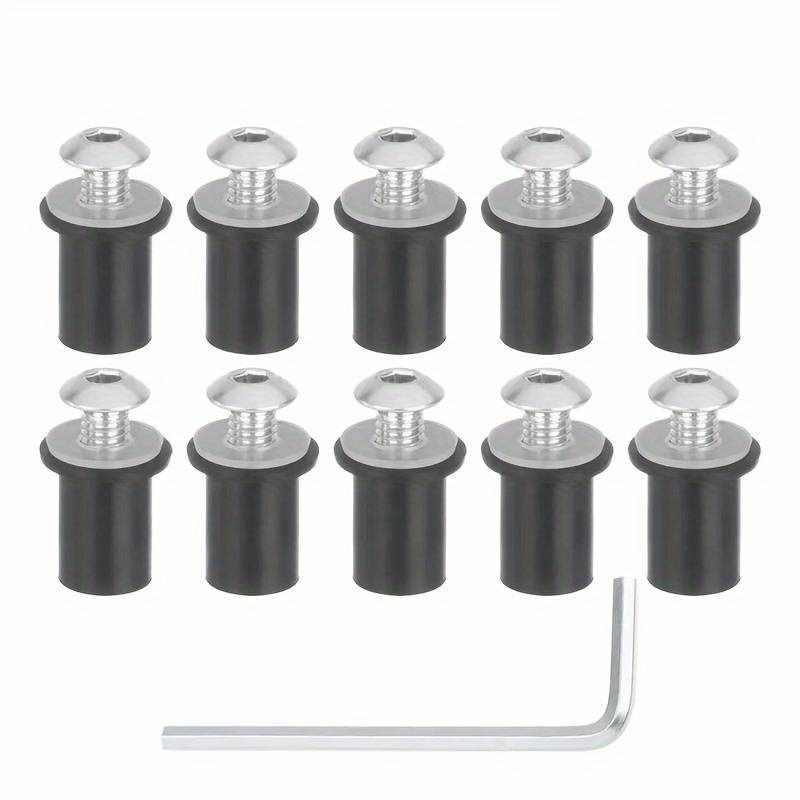 Tornillos pernos de Parabrisas Moto M5 x 16 mm (10 uds) Plateado