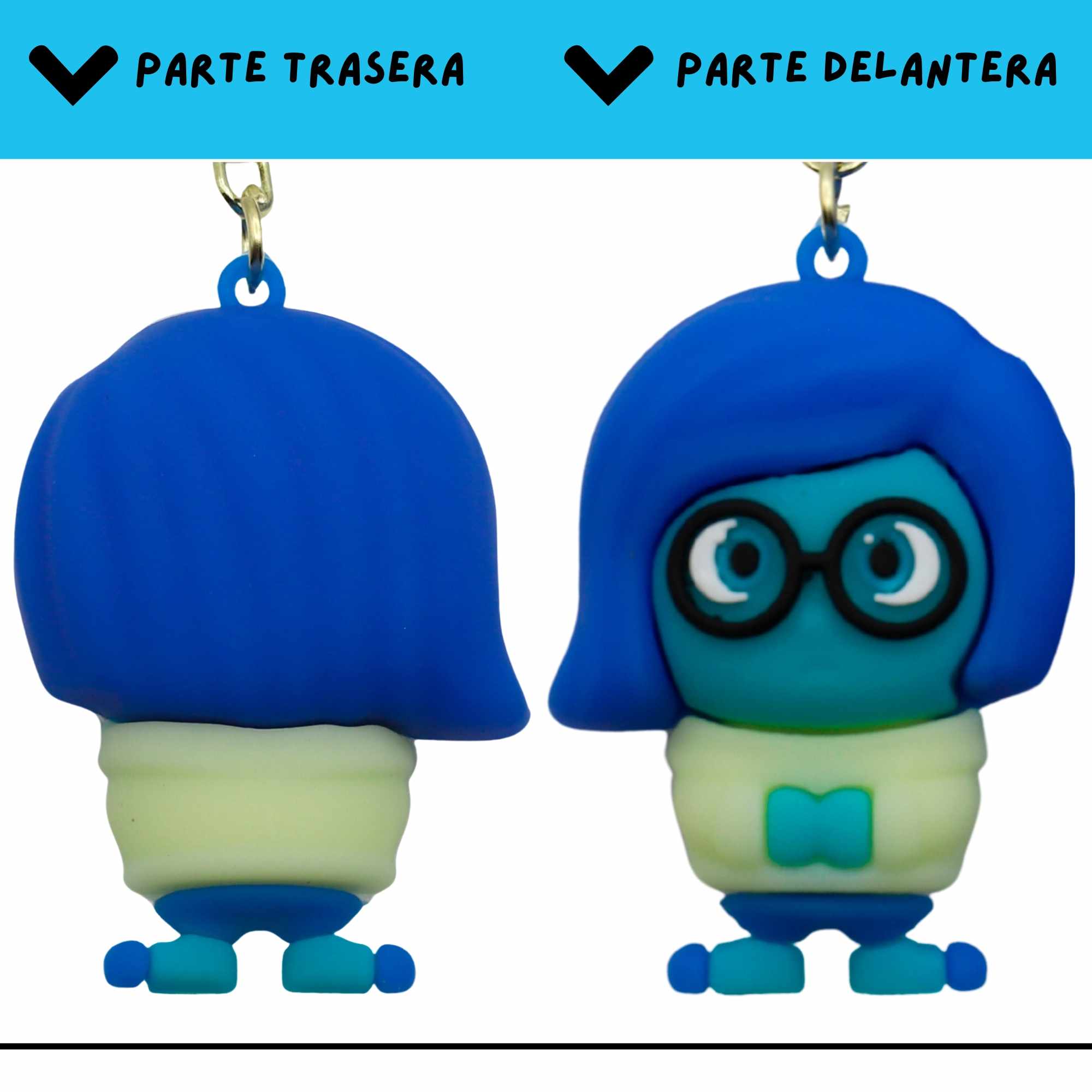 Llavero Inside Out personaje tristeza silicona - imagen 5