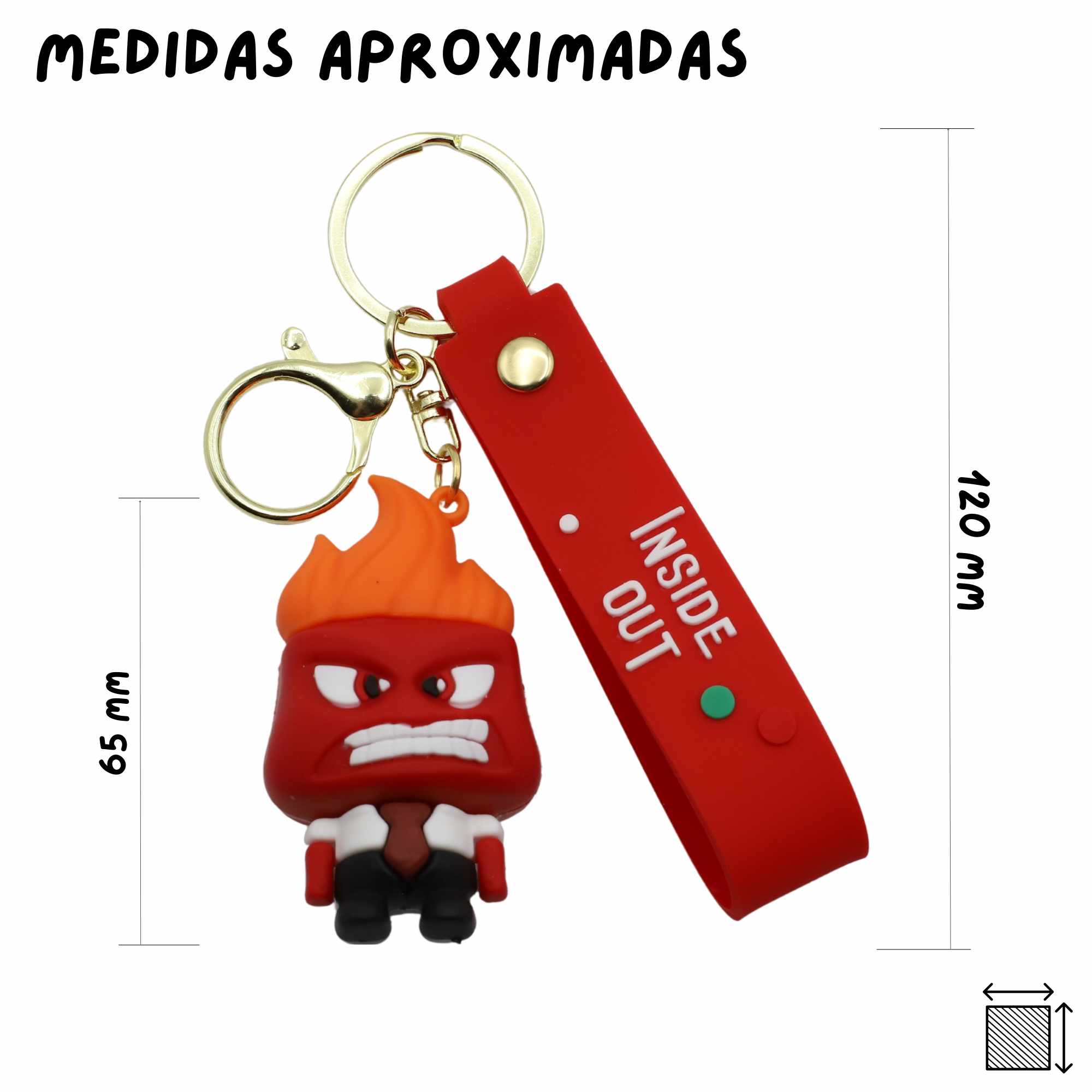 Llavero Inside Out personaje Ira silicona - imagen 4