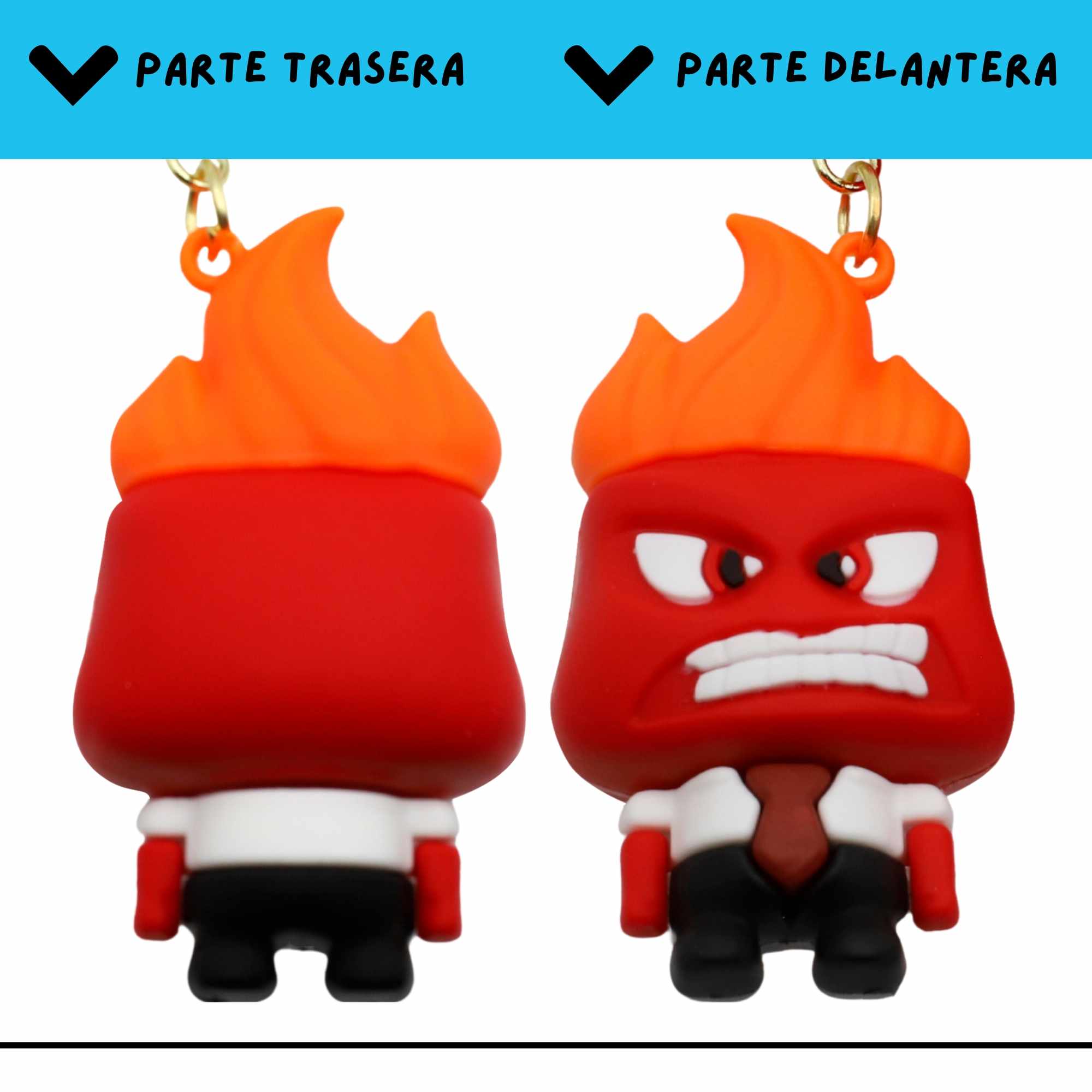Llavero Inside Out personaje Ira silicona - imagen 5