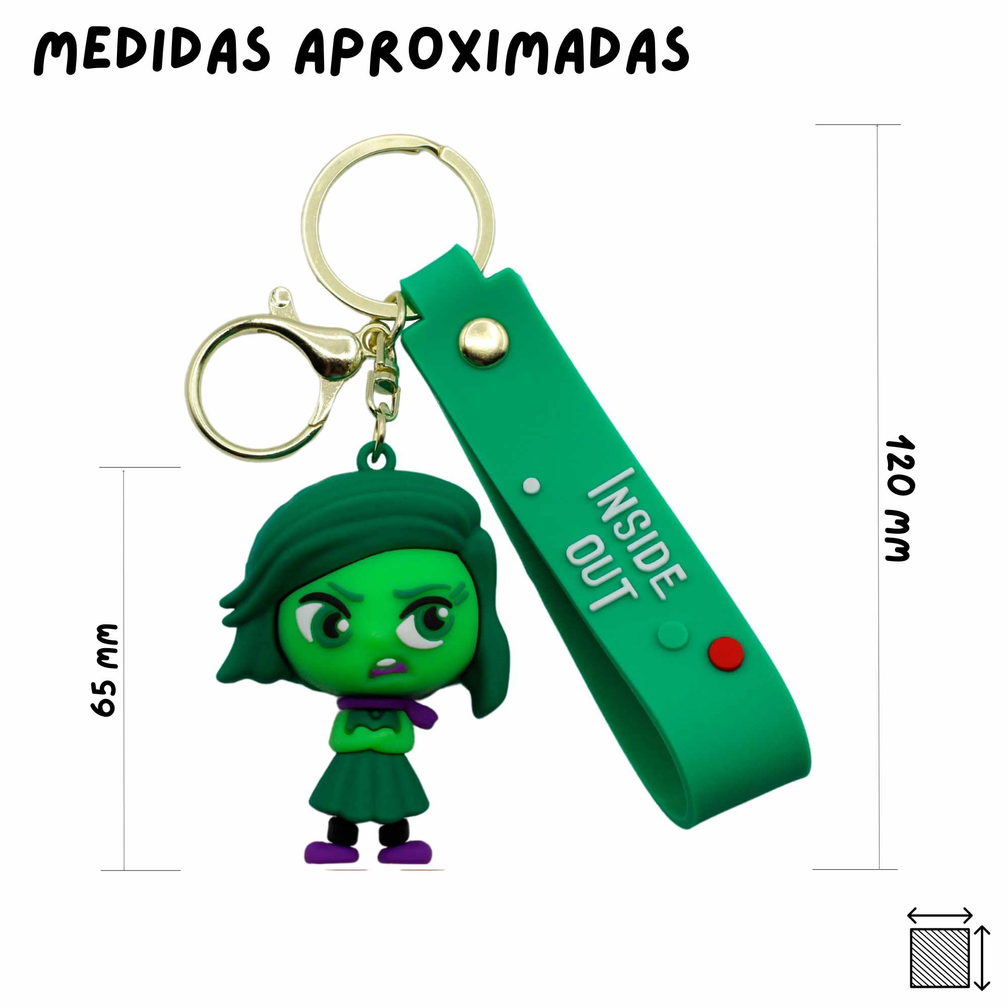 Llavero Inside Out personaje asco silicona - imagen 4