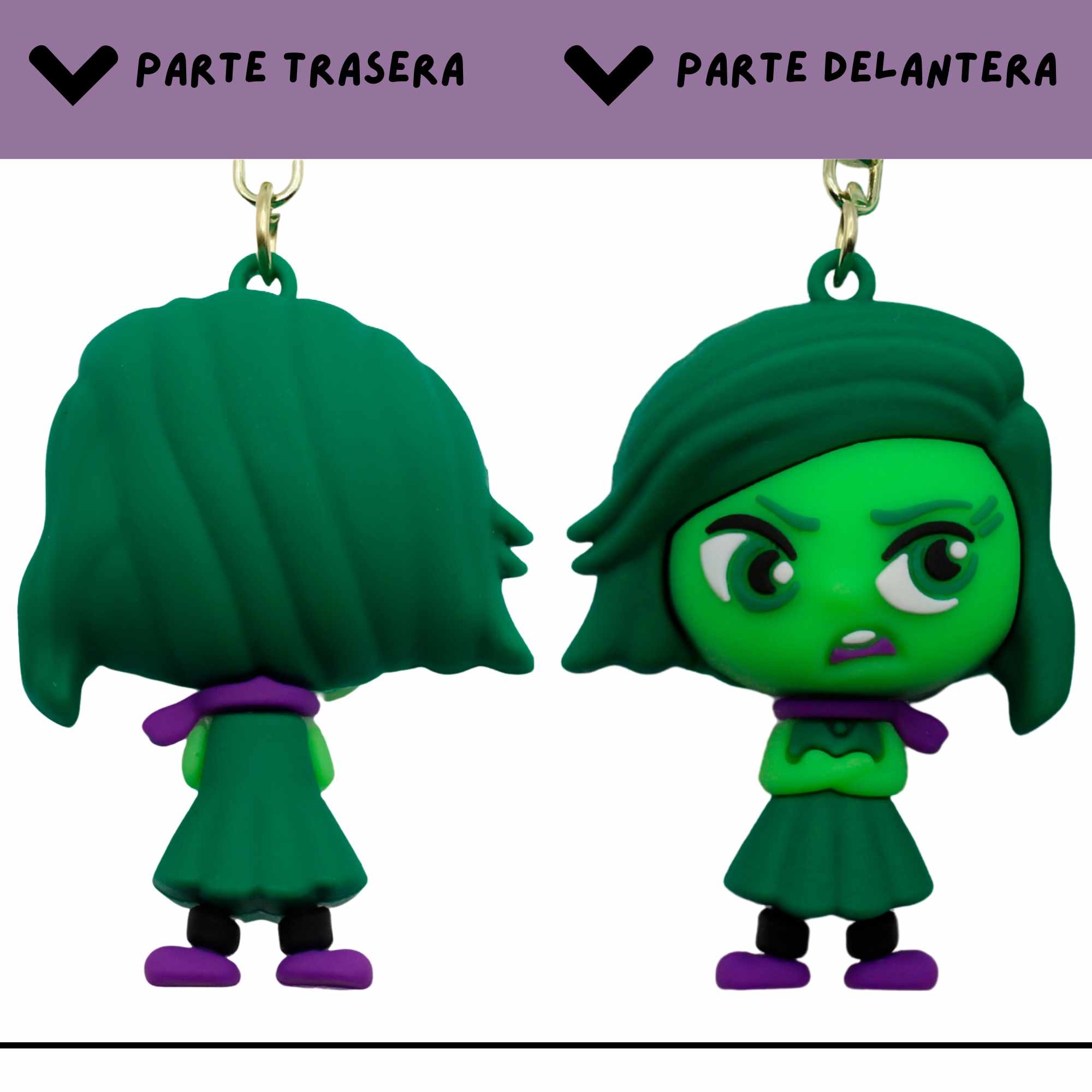Llavero Inside Out personaje asco silicona - imagen 5