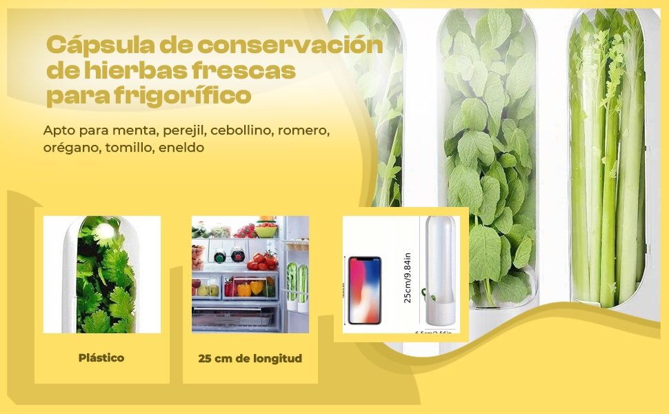 Banner - Cápsulas de conservación de hierbas frescas para frigorifico