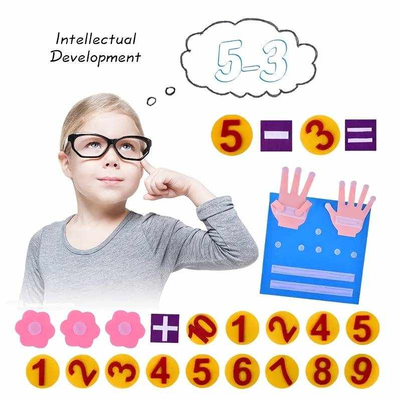 Juguetes Montessori para niños de matemáticas tablero fieltro - imagen 2